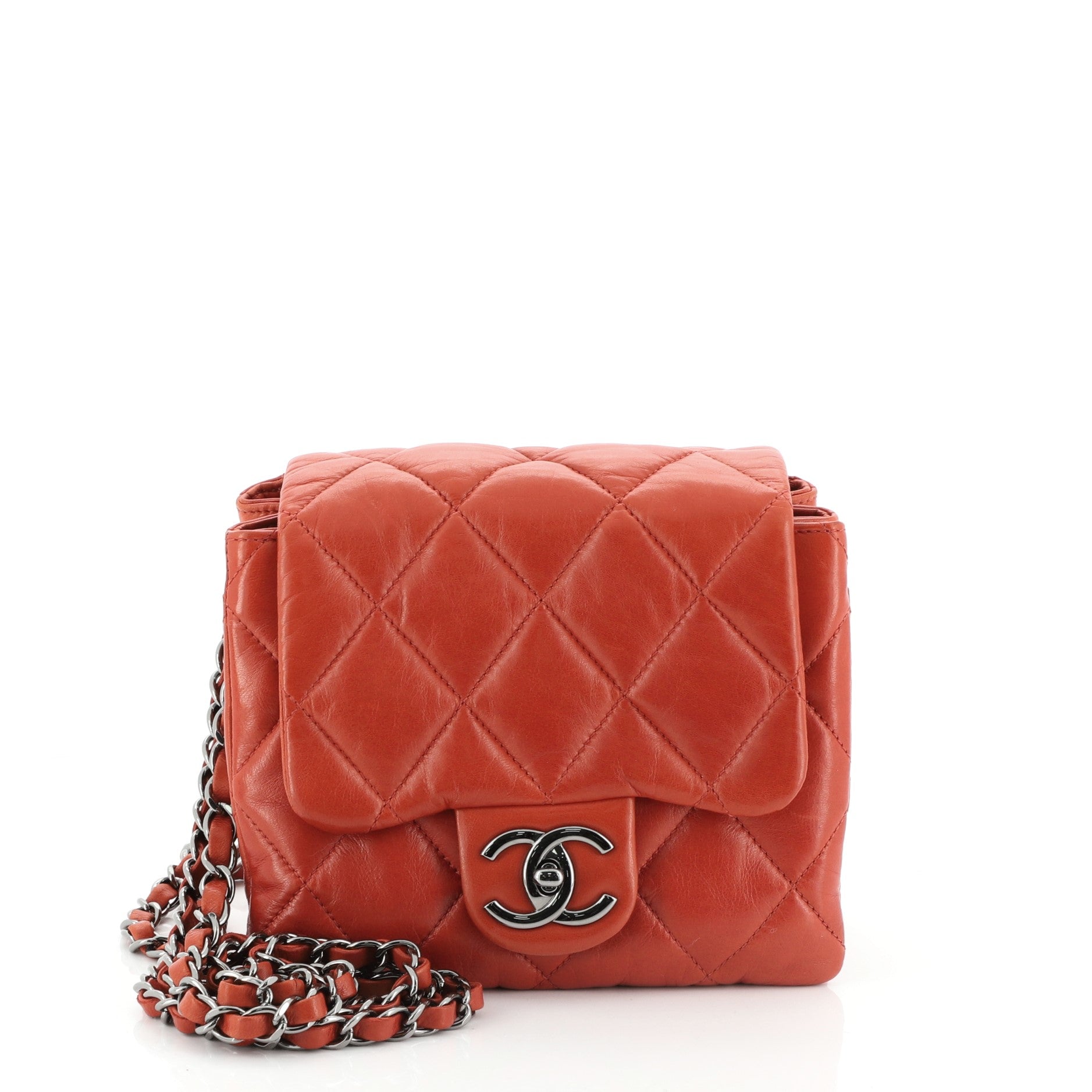 3 Accordion Flap Bag Quilted Lambskin Mini
