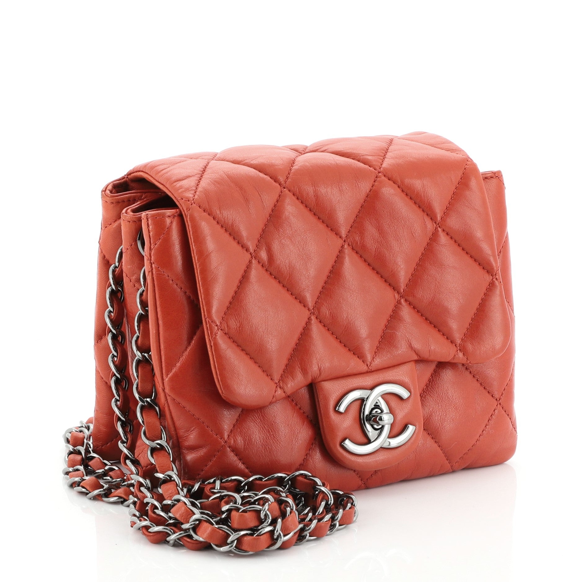 3 Accordion Flap Bag Quilted Lambskin Mini