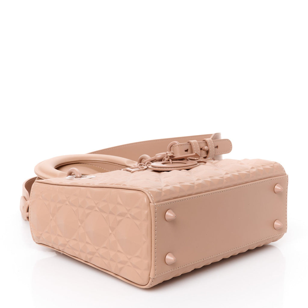Calfskin Cannage Diamond Small My ABCDior Lady Dior Rose Des Vents