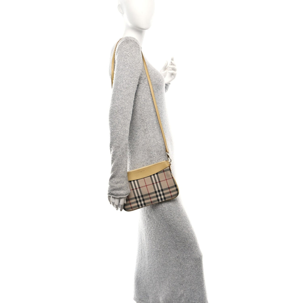 Horseferry Check Peyton Crossbody Clutch Bag Yellow