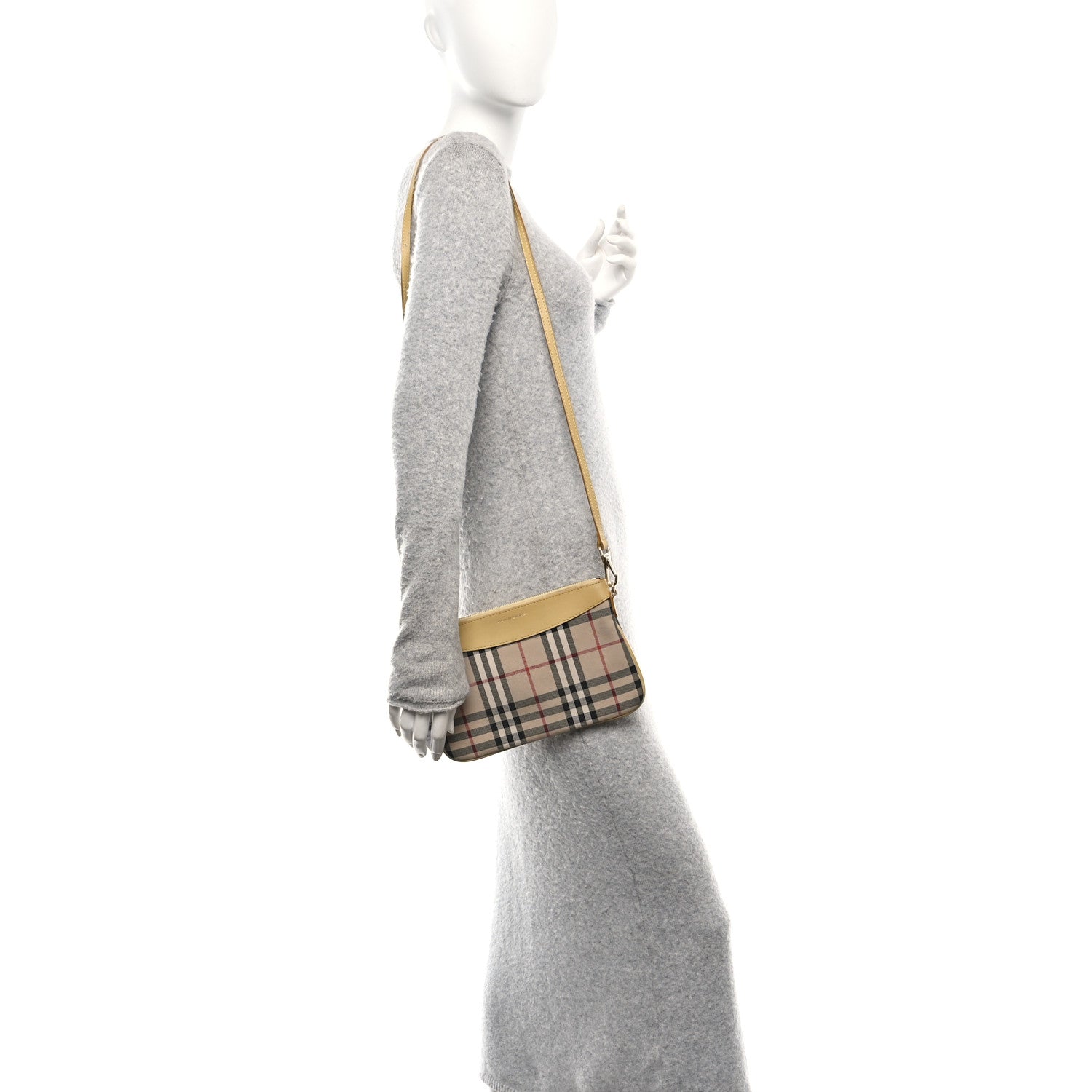 Horseferry Check Peyton Crossbody Clutch Bag Yellow