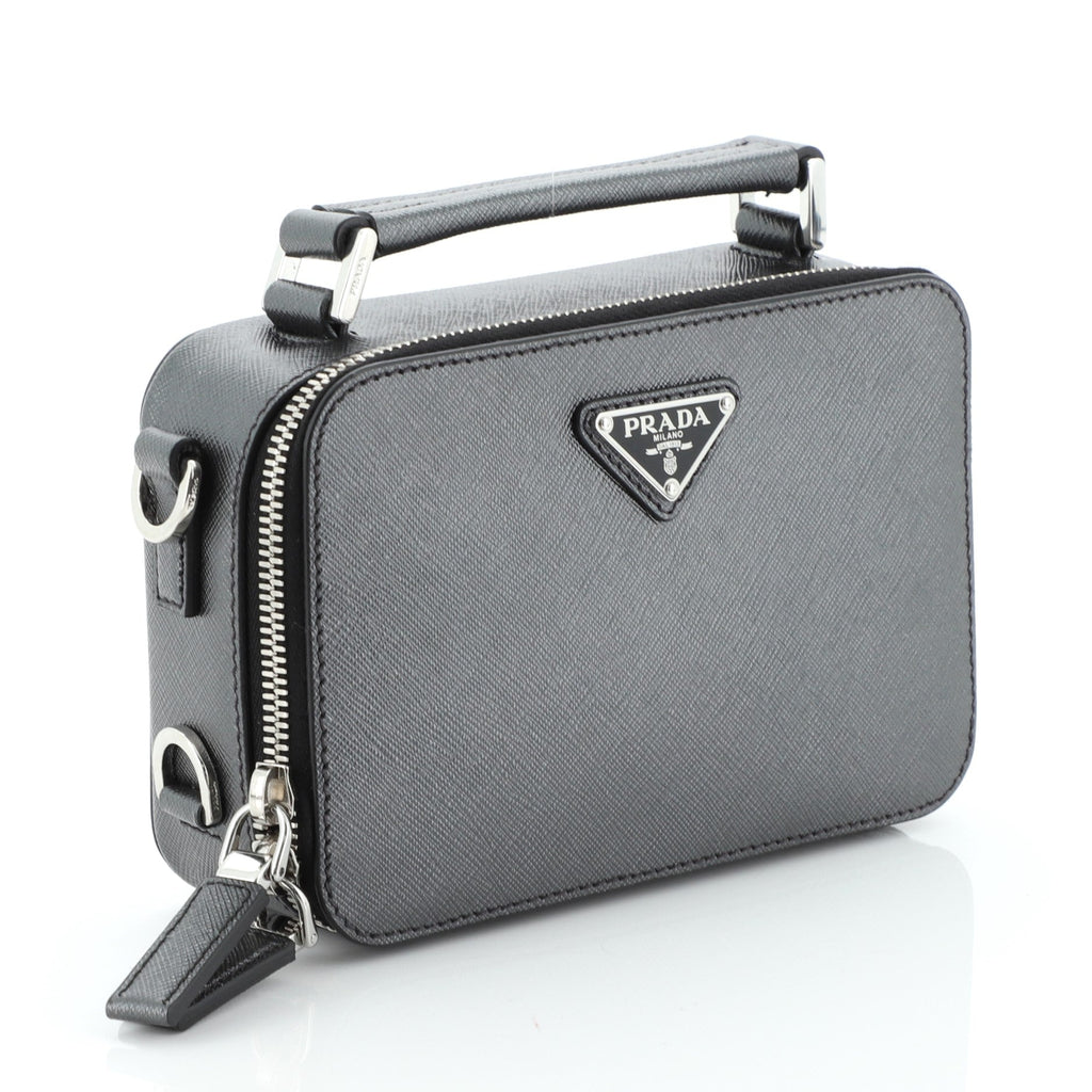 Brique Crossbody Bag Saffiano Leather Mini
