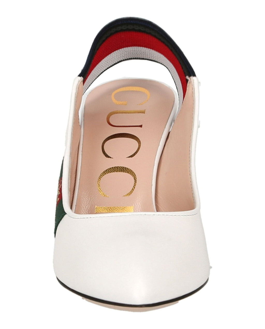 Women's Gucci Sylvie Leather Web Slingback Pumps