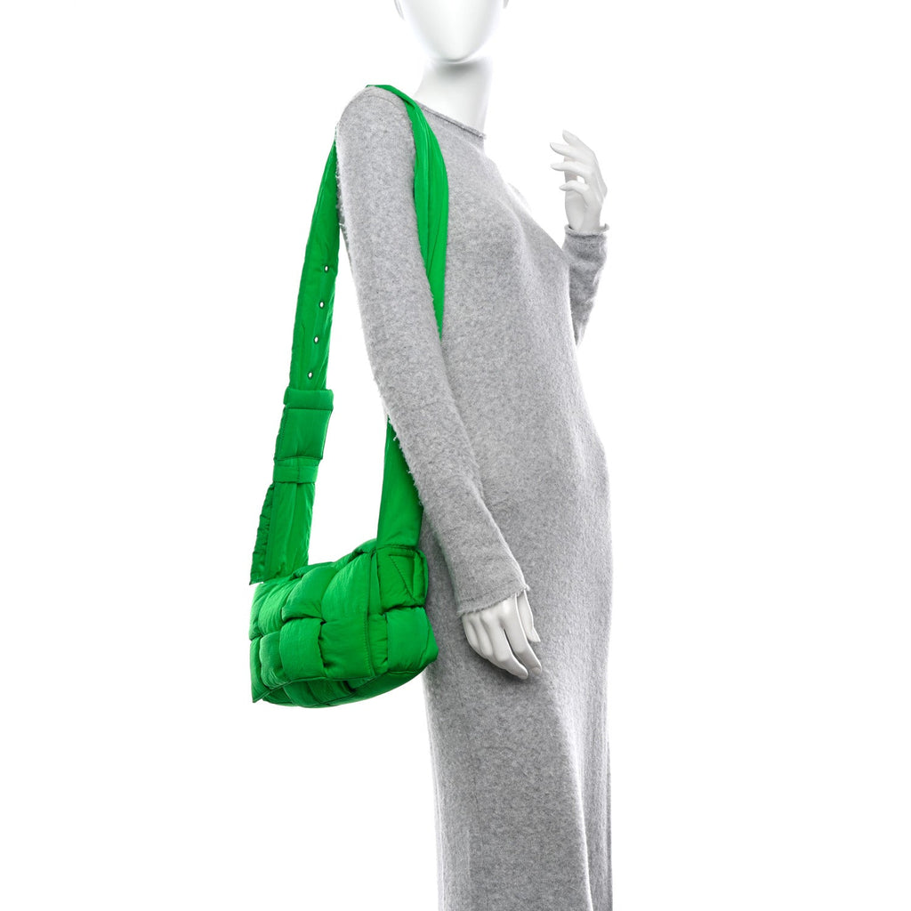 Nylon Intrecciato Padded Tech Cassette Bag Parakeet
