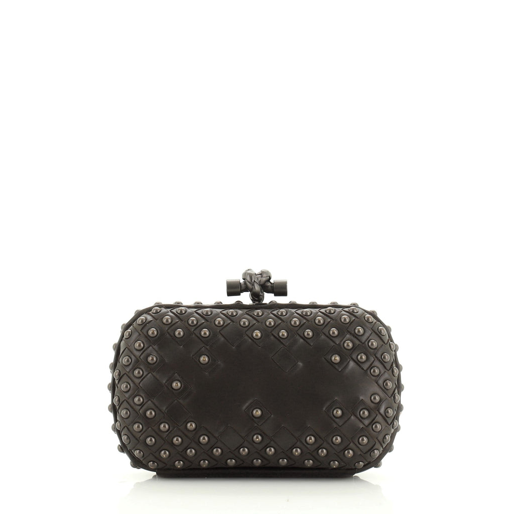 Box Knot Clutch Studded Intrecciato Nappa Small