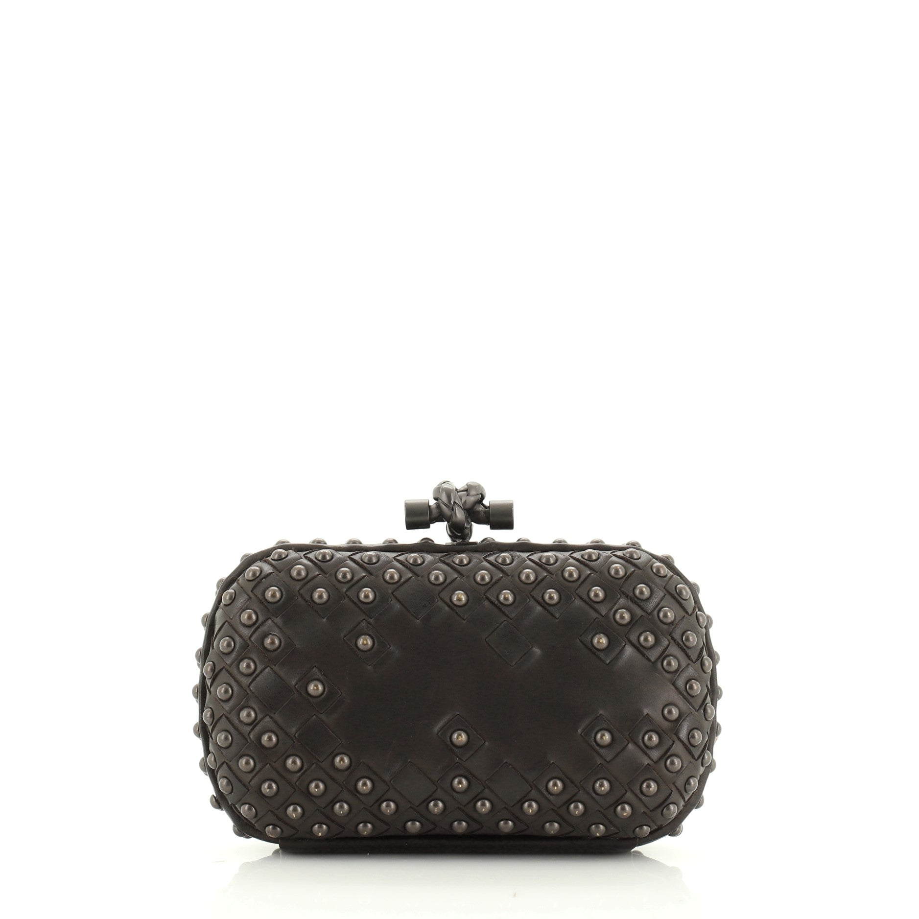 Box Knot Clutch Studded Intrecciato Nappa Small