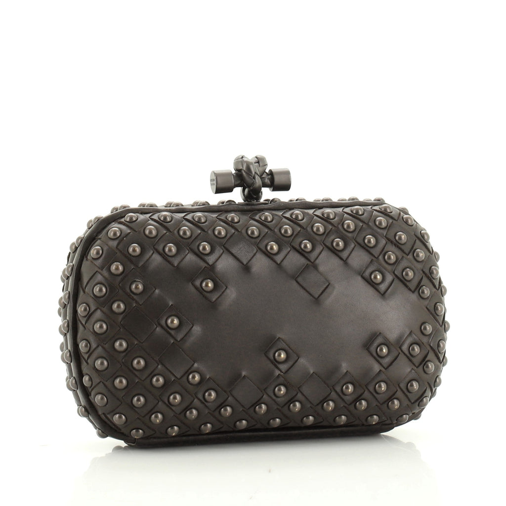 Box Knot Clutch Studded Intrecciato Nappa Small