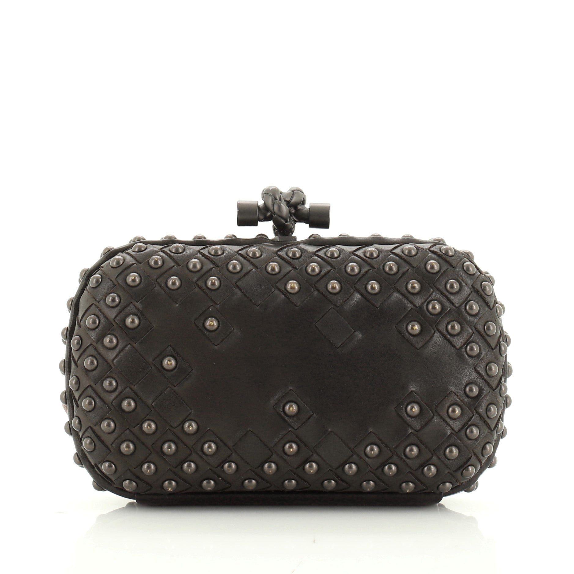 Box Knot Clutch Studded Intrecciato Nappa Small