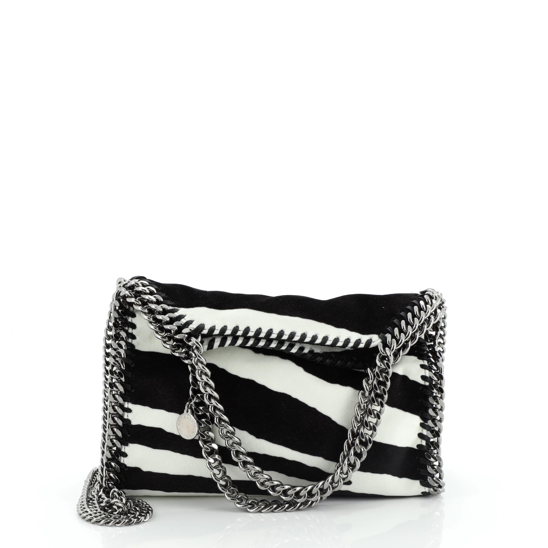 Falabella Fold Over Bag Printed Velvet Mini