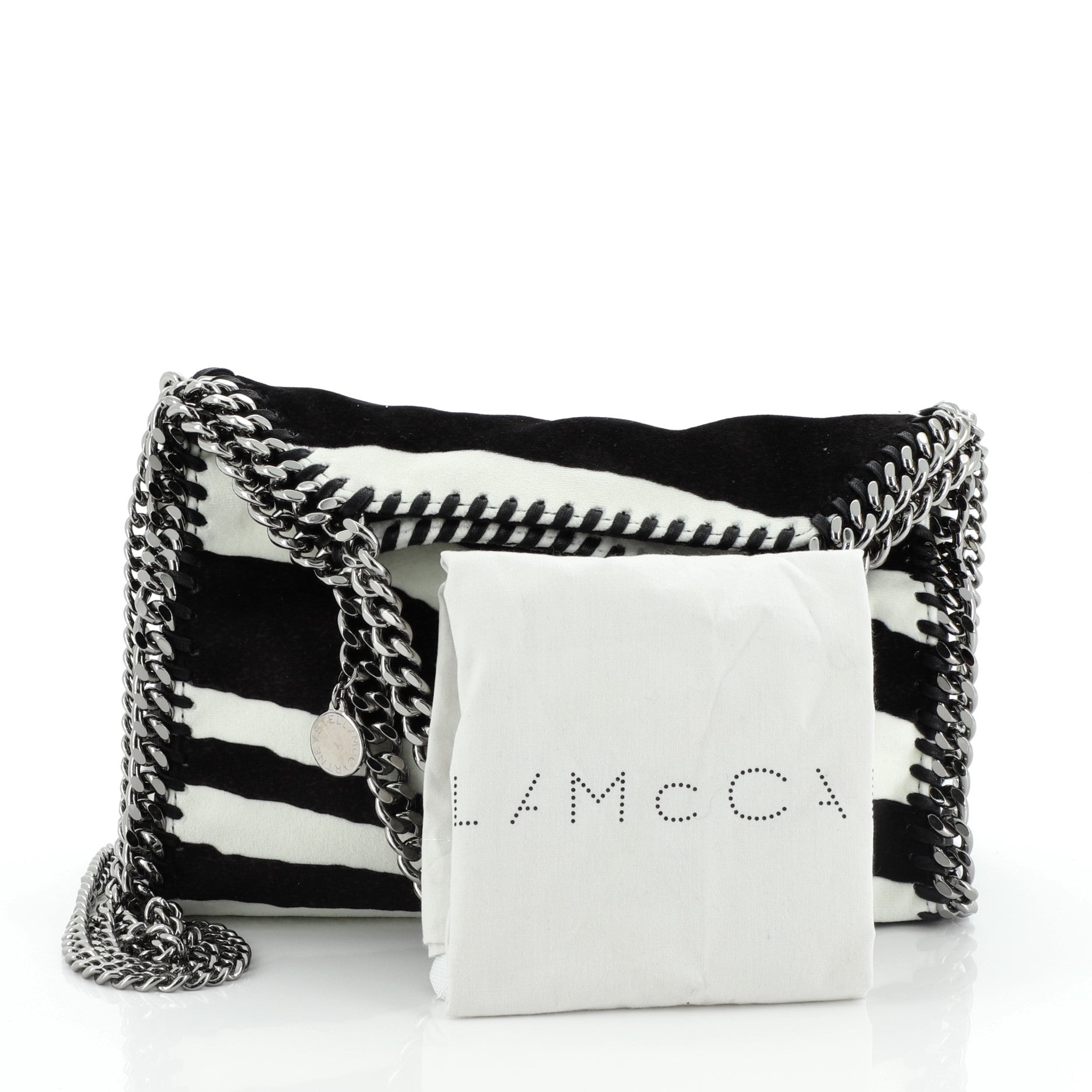Falabella Fold Over Bag Printed Velvet Mini