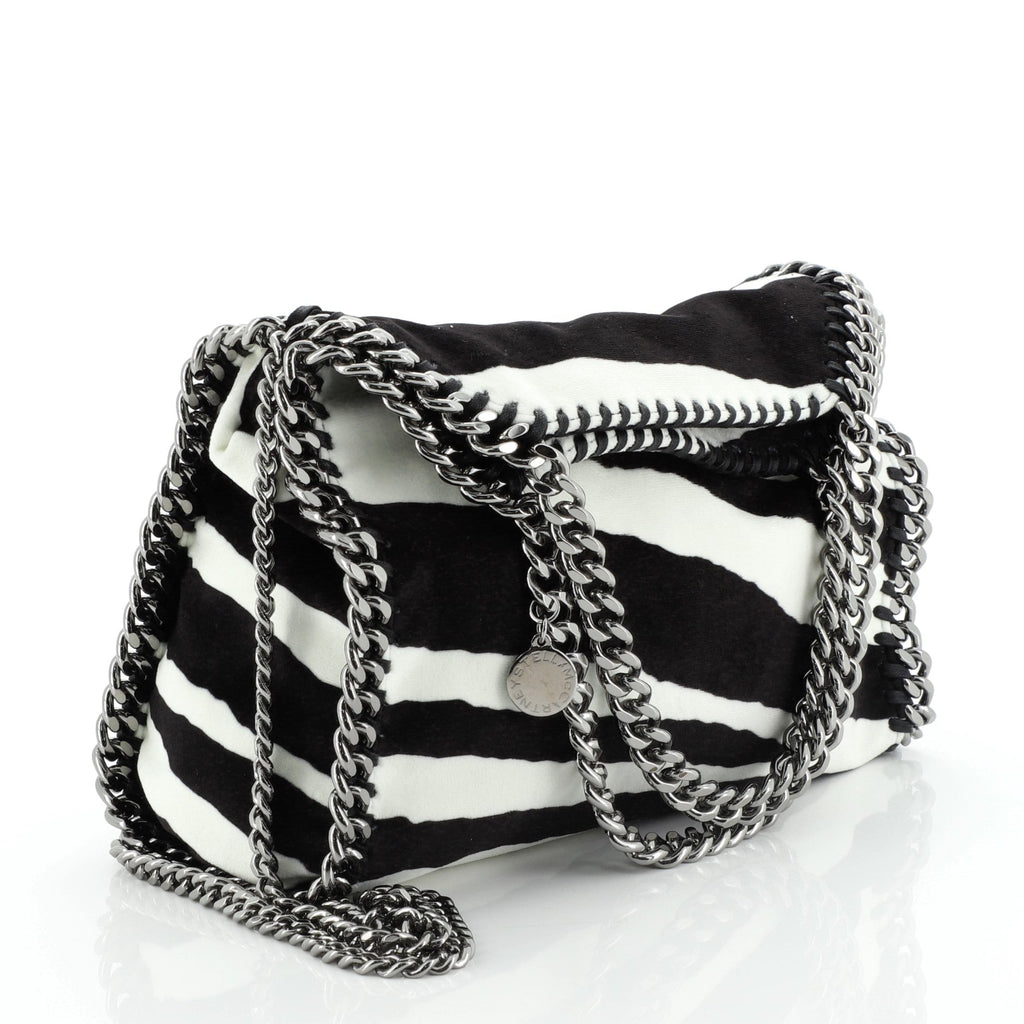 Falabella Fold Over Bag Printed Velvet Mini