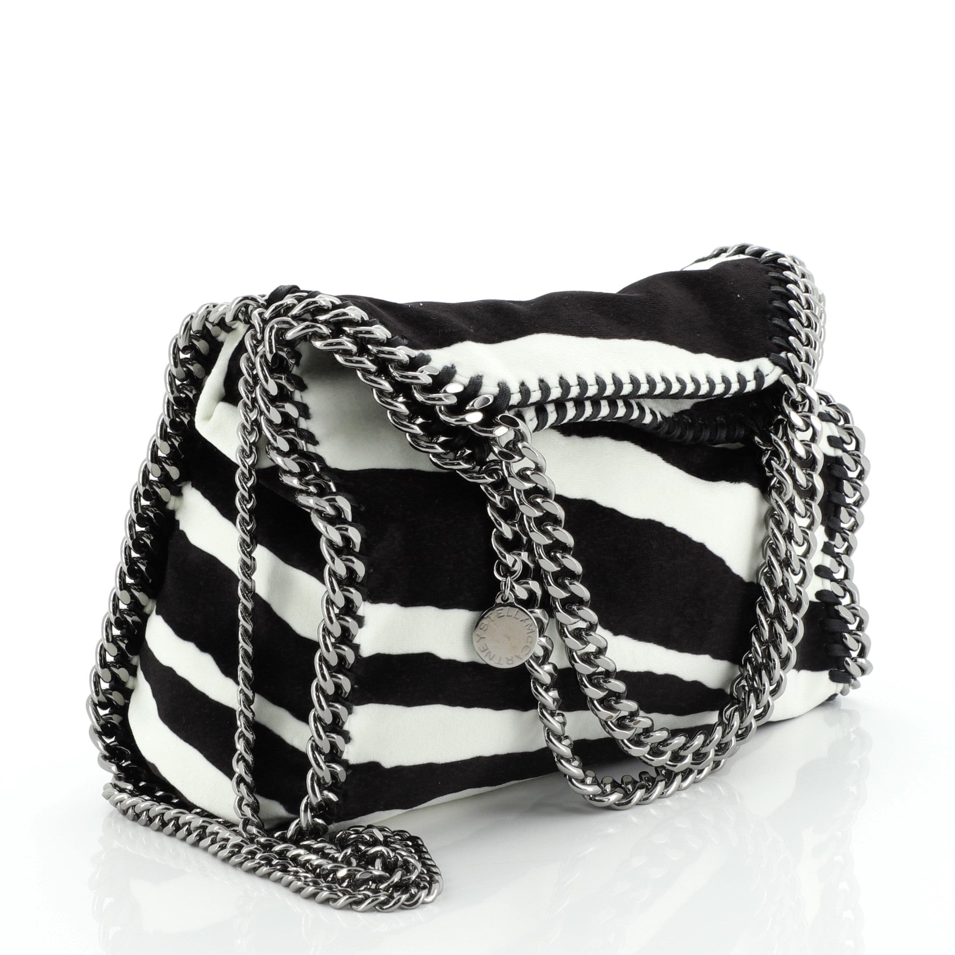 Falabella Fold Over Bag Printed Velvet Mini
