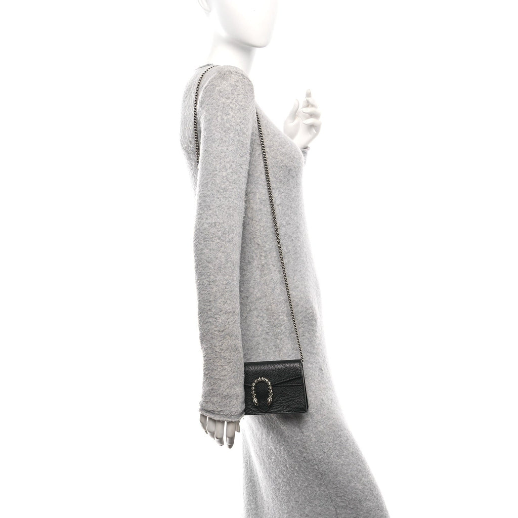 Calfskin Super Mini Dionysus Shoulder Bag Black