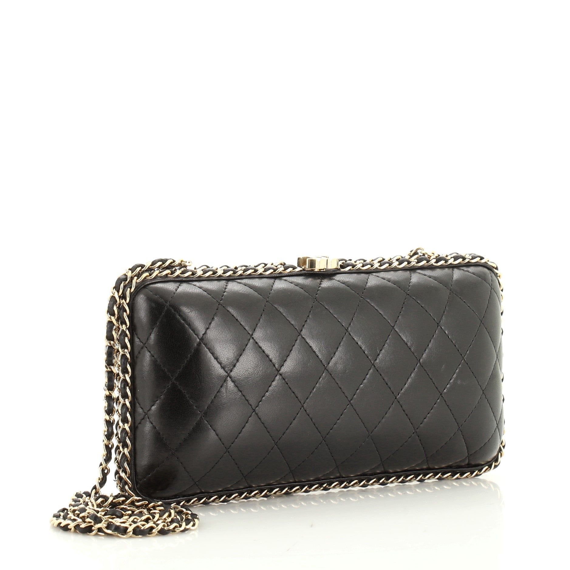 Chain Around Clutch Quilted Lambskin Small