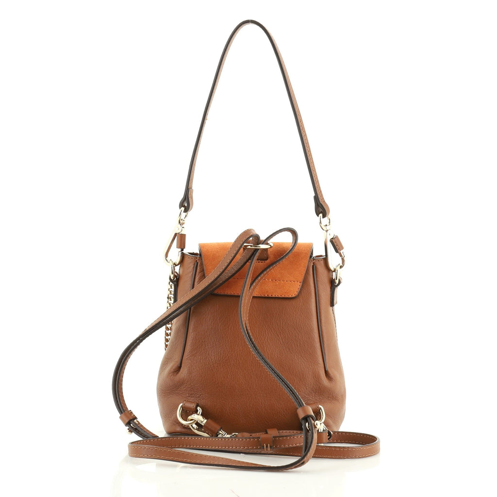 Faye Backpack Leather and Suede Mini