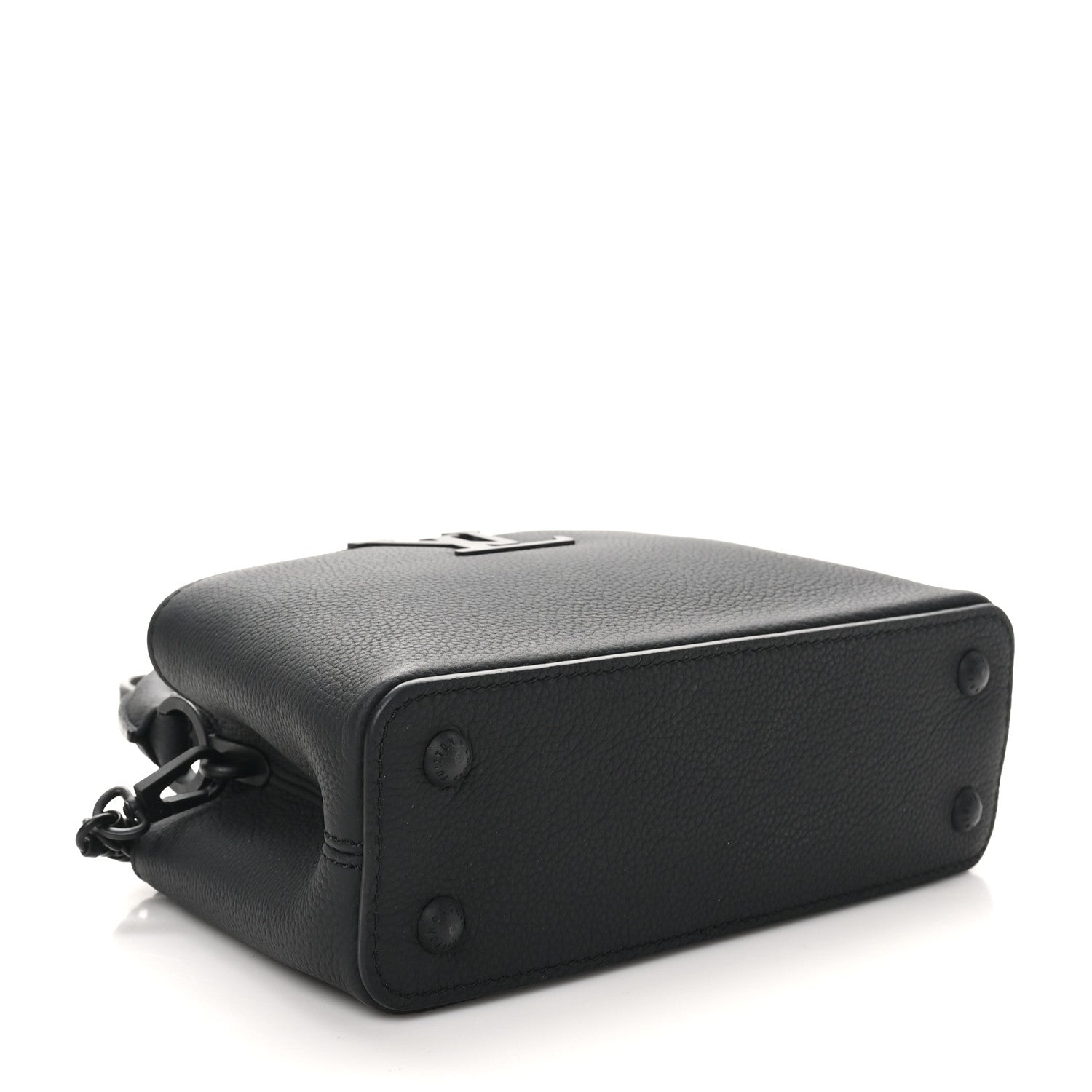 Matte Taurillon Capucines East West Mini All Black
