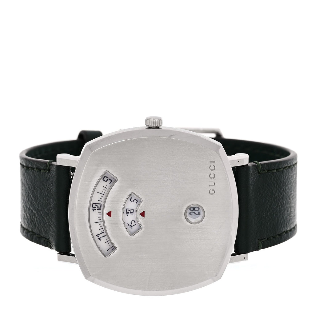 Stainless Steel Calfskin 38mm Grip Quartz Watch Green