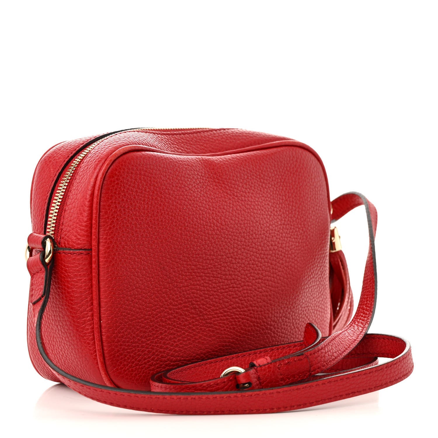 Pebbled Calfskin Small Soho Disco Bag Tabasco Red
