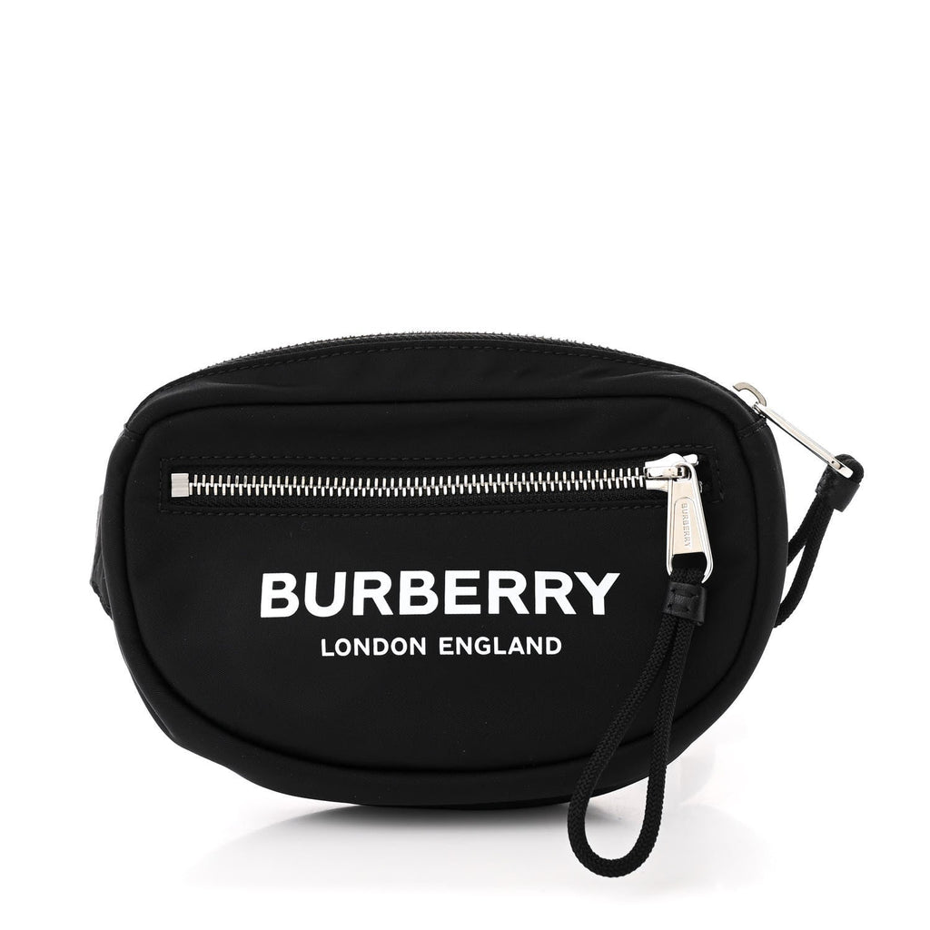 Econyl Logo Print Small Cannon Bum Bag Black