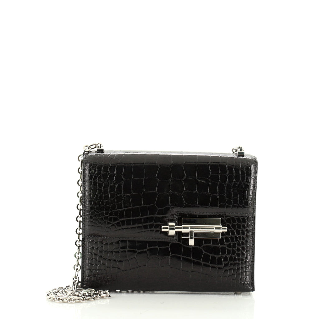 Verrou Chaine Bag Shiny Alligator Mini