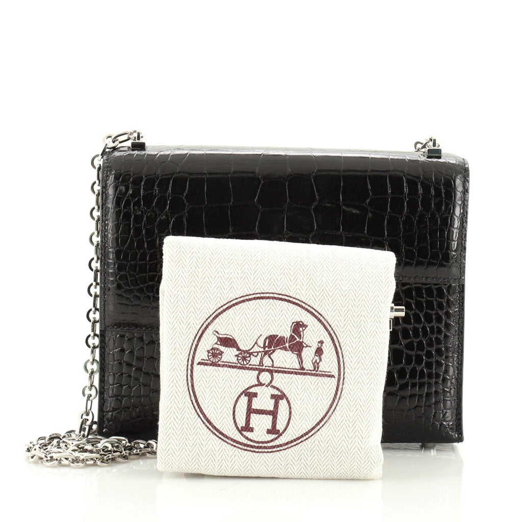 Verrou Chaine Bag Shiny Alligator Mini