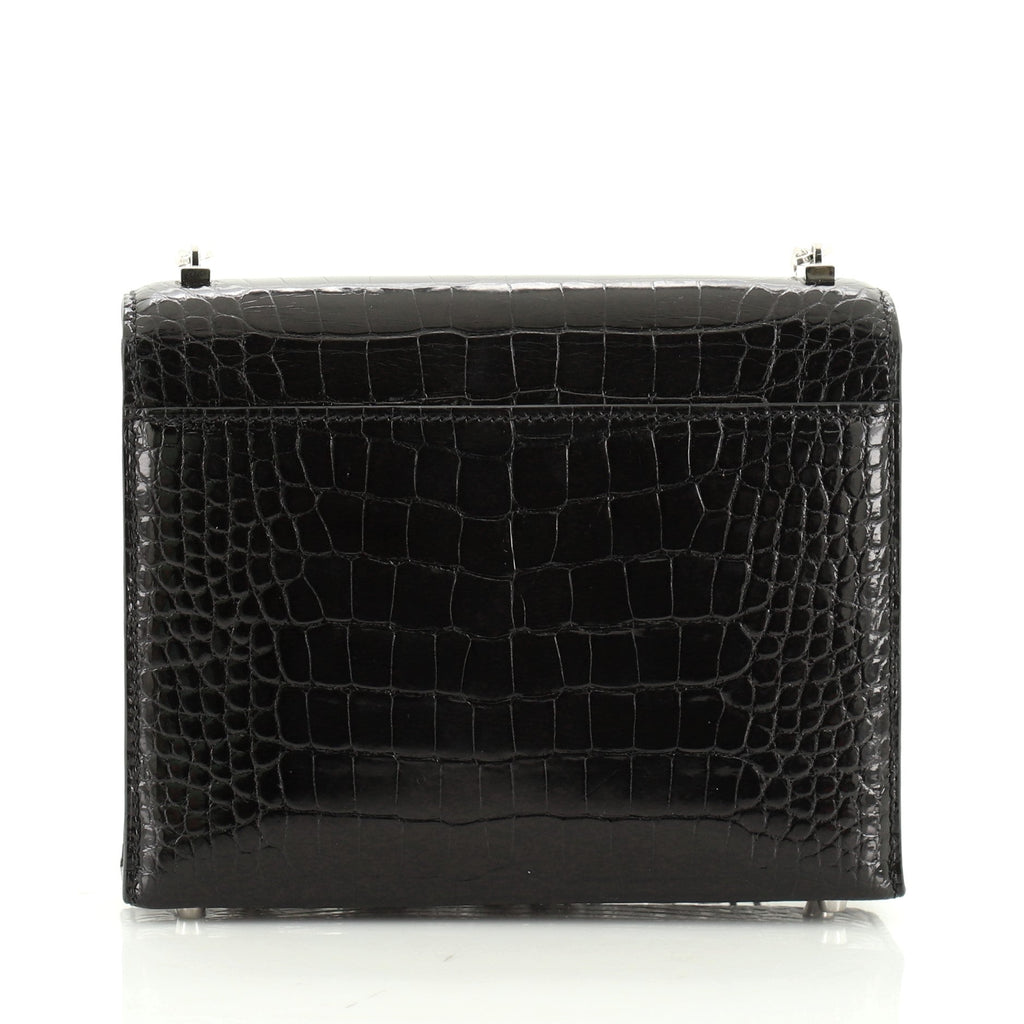 Verrou Chaine Bag Shiny Alligator Mini