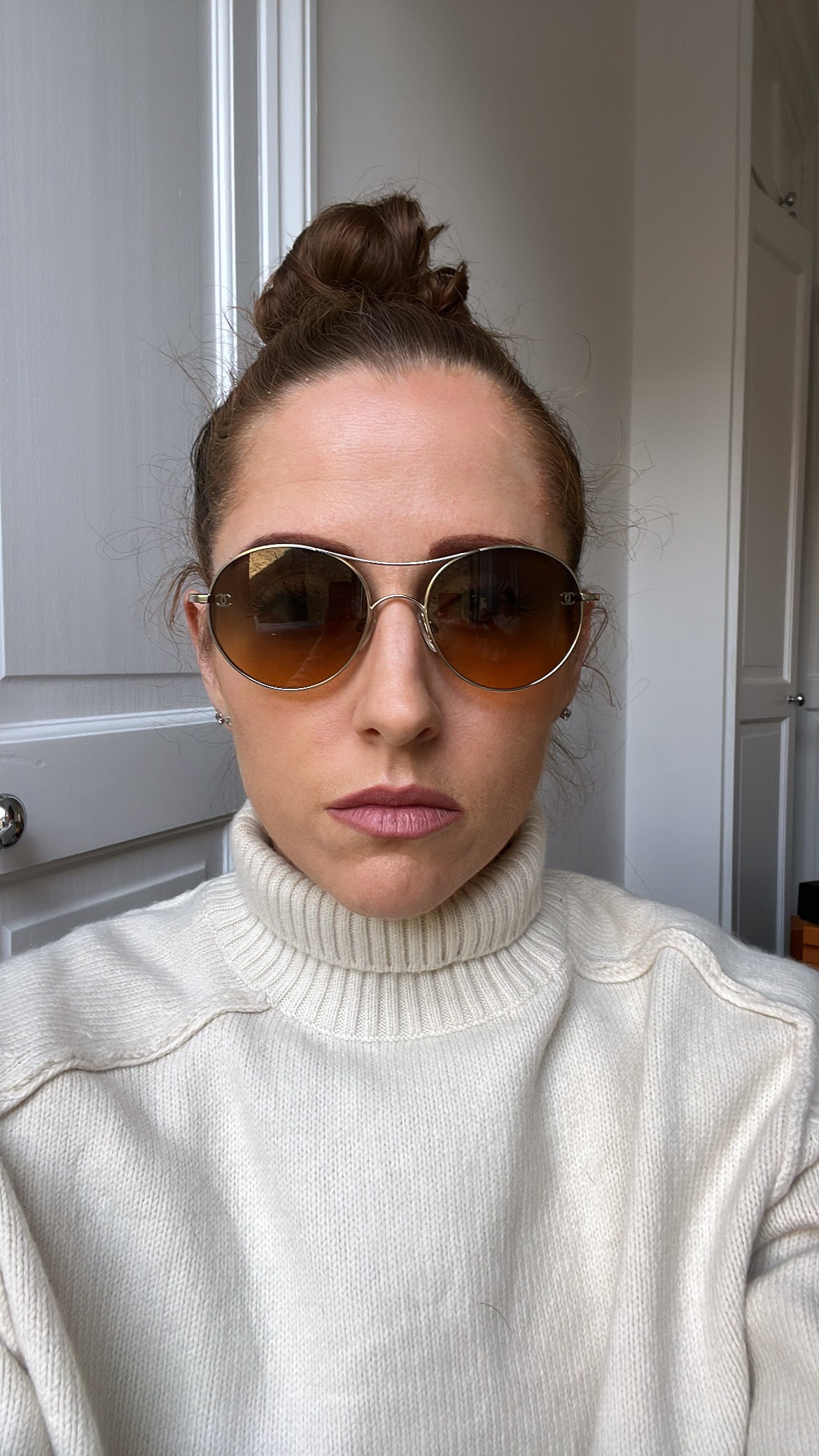 Chanel Round Aviator Sunglasses