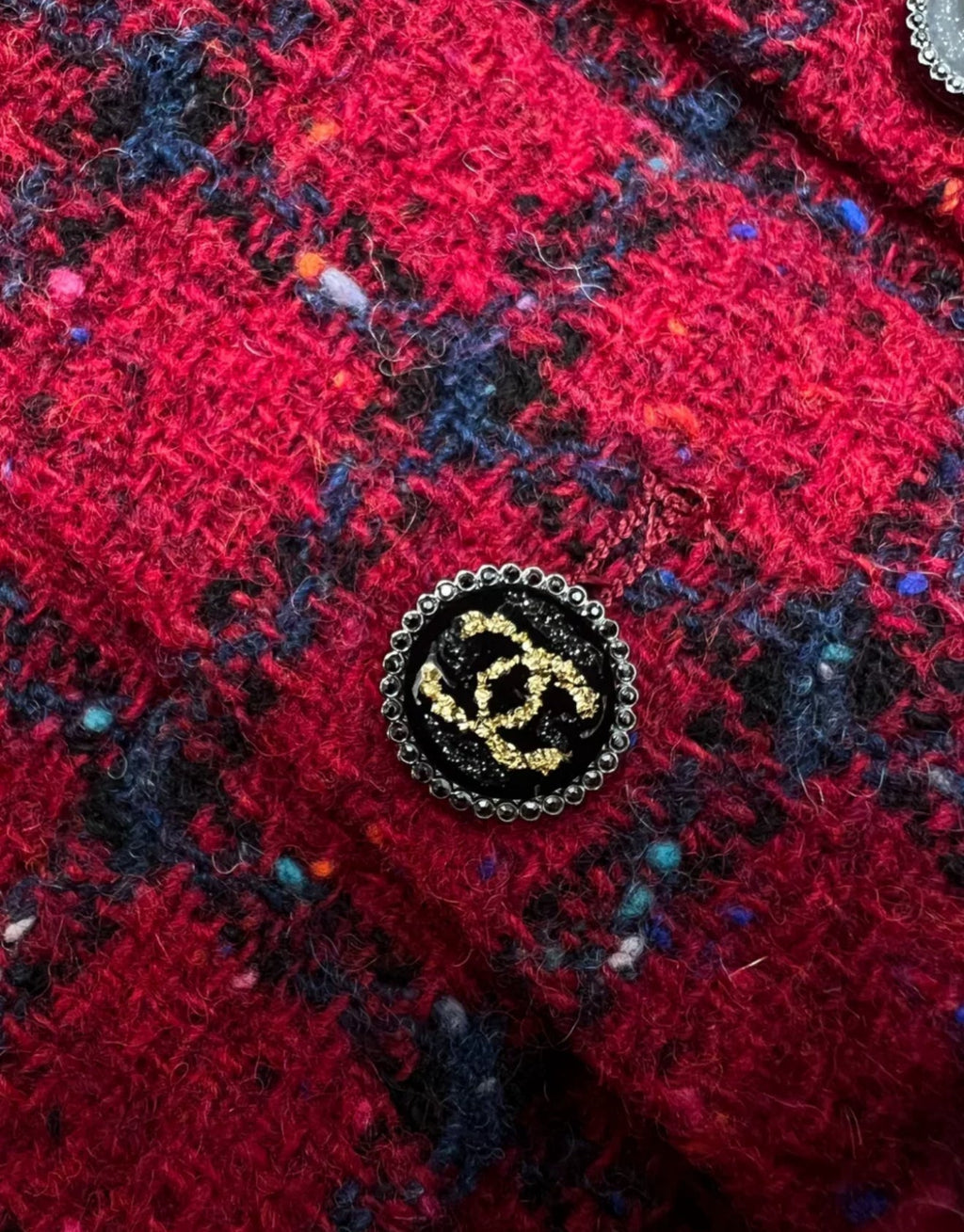 Chanel 22k red tweed jacket