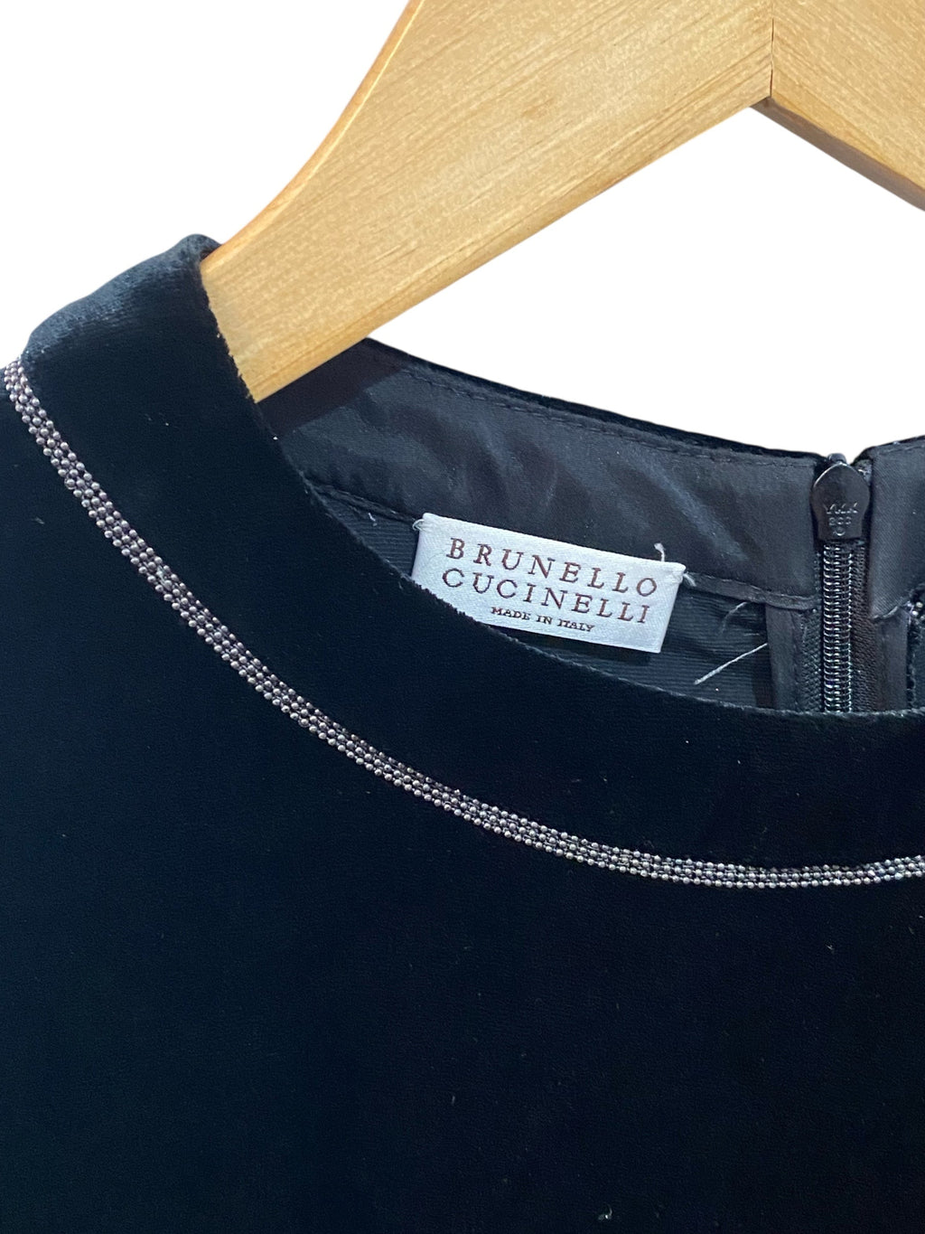 Brunello Cucinelli Black Velvet Monili Jumpsuit - M