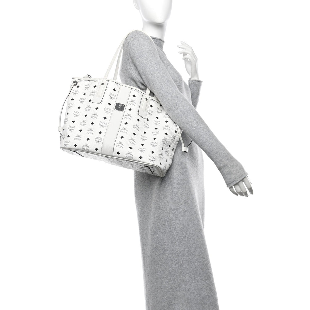 Visetos Medium Liz Reversible Shopper Tote White
