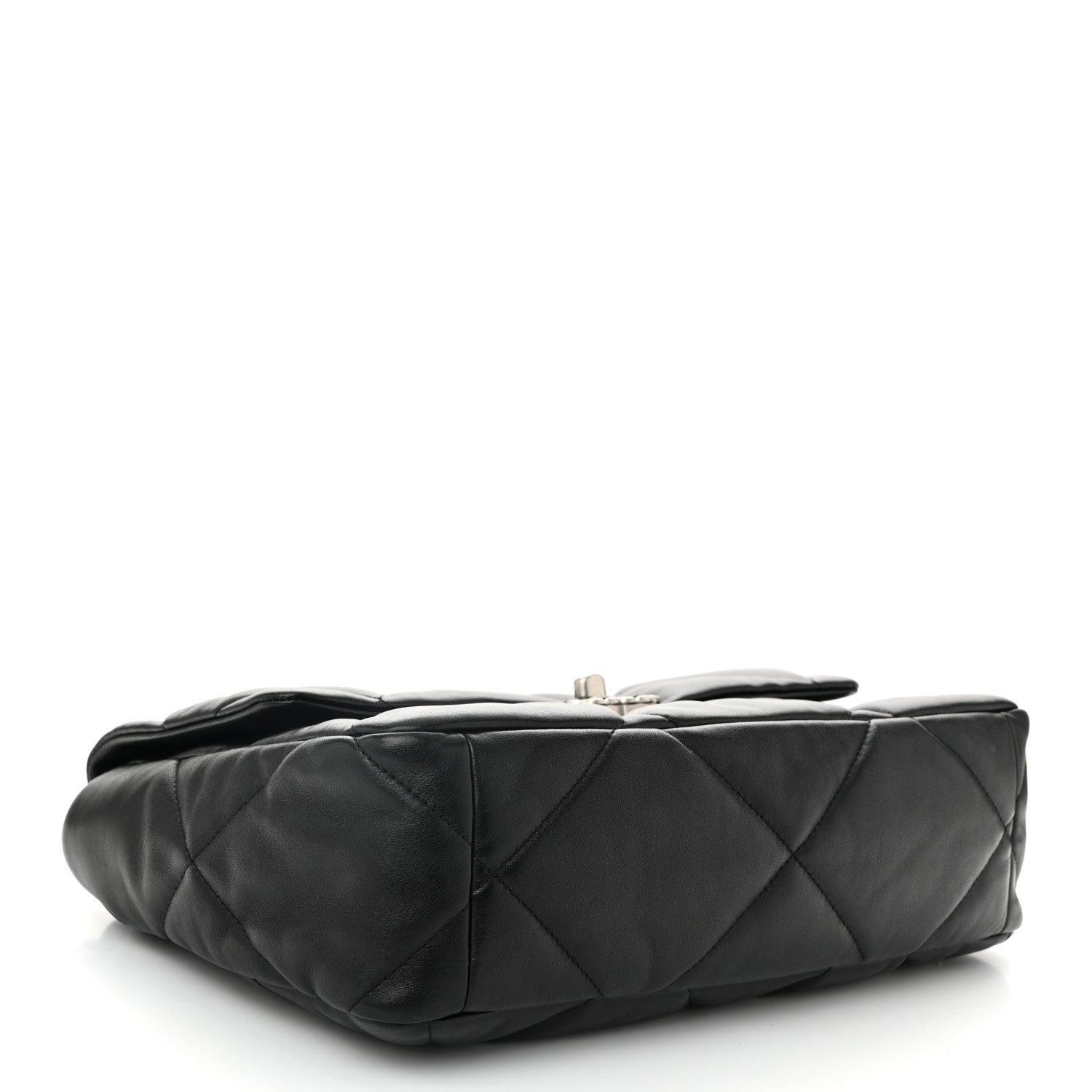 Lambskin Quilted Large Chanel 19 Flap Black