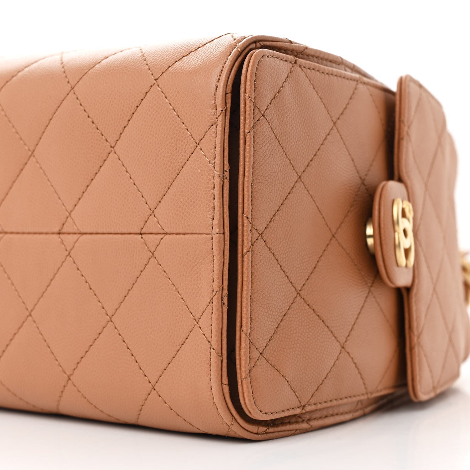 Caviar Quilted Small Chanel 25 Handbag Brown