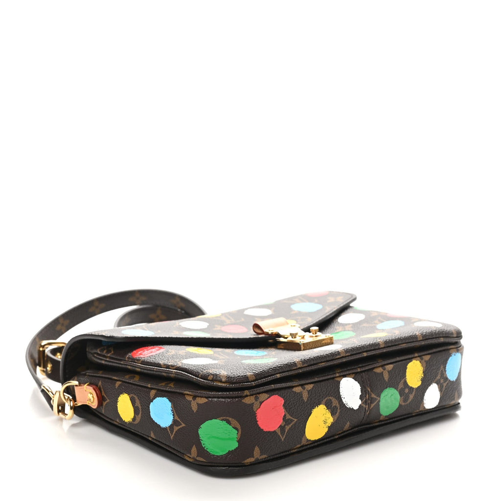 LV x YK Monogram Painted Dots Pochette Metis