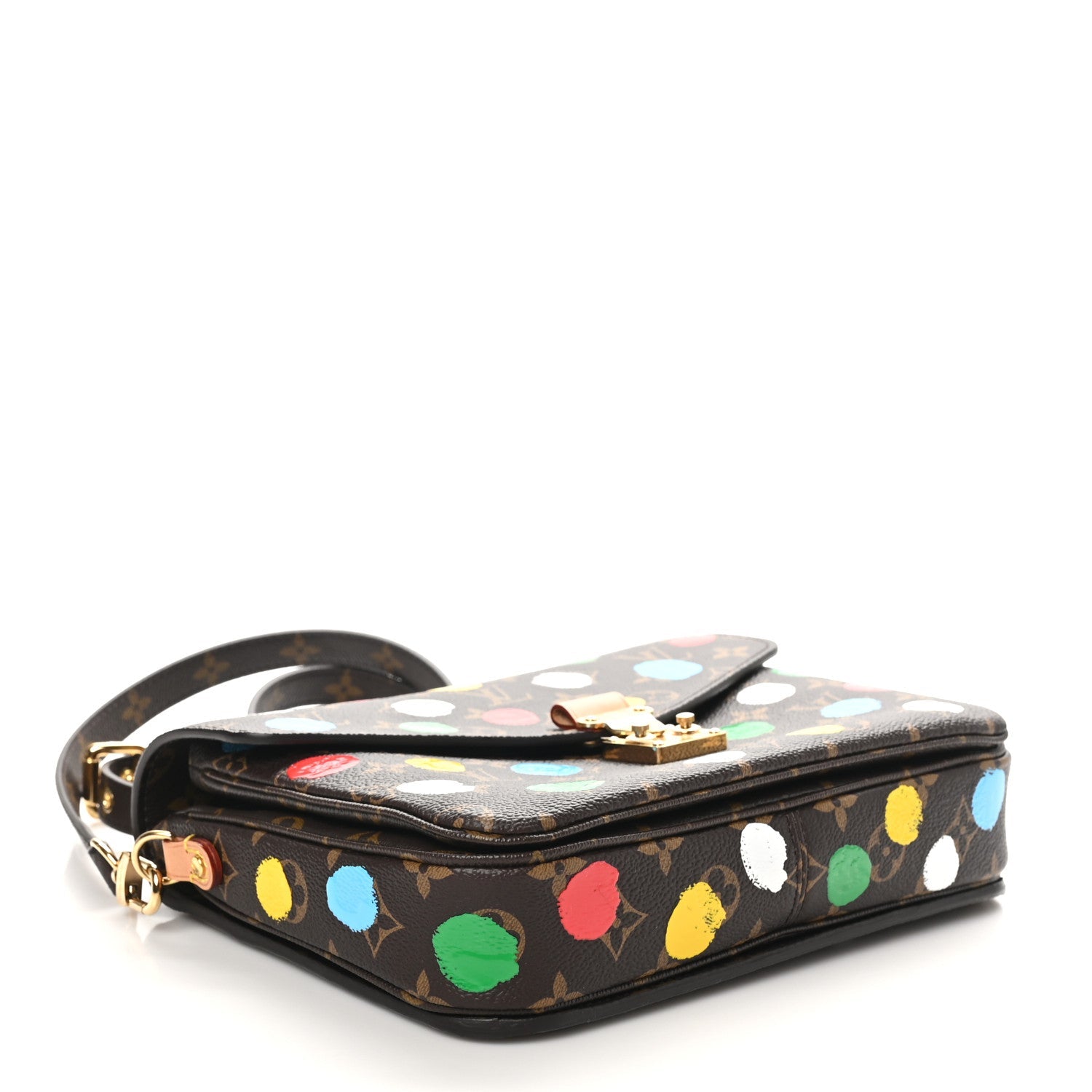 LV x YK Monogram Painted Dots Pochette Metis