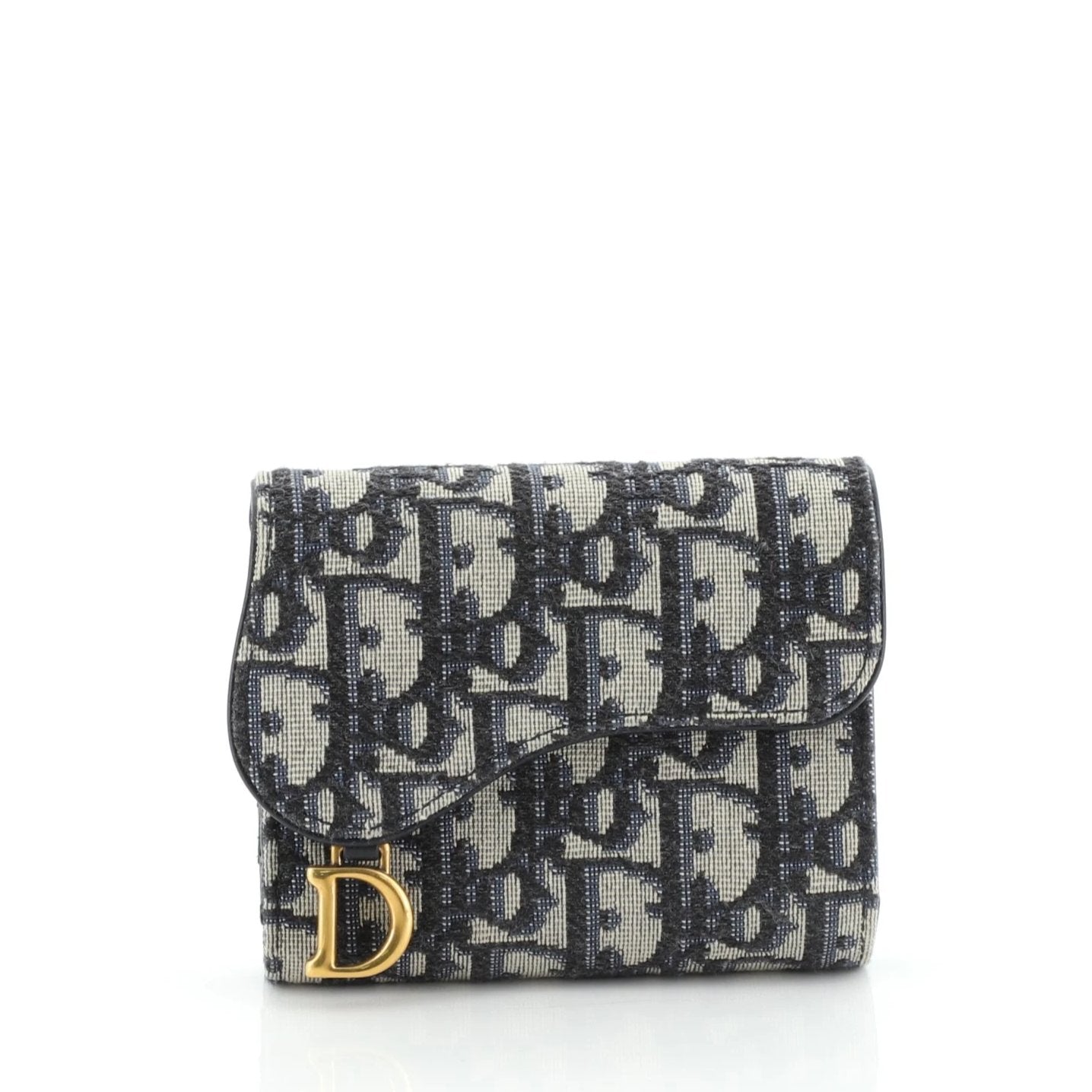 Saddle Flap Wallet Oblique Canvas Mini