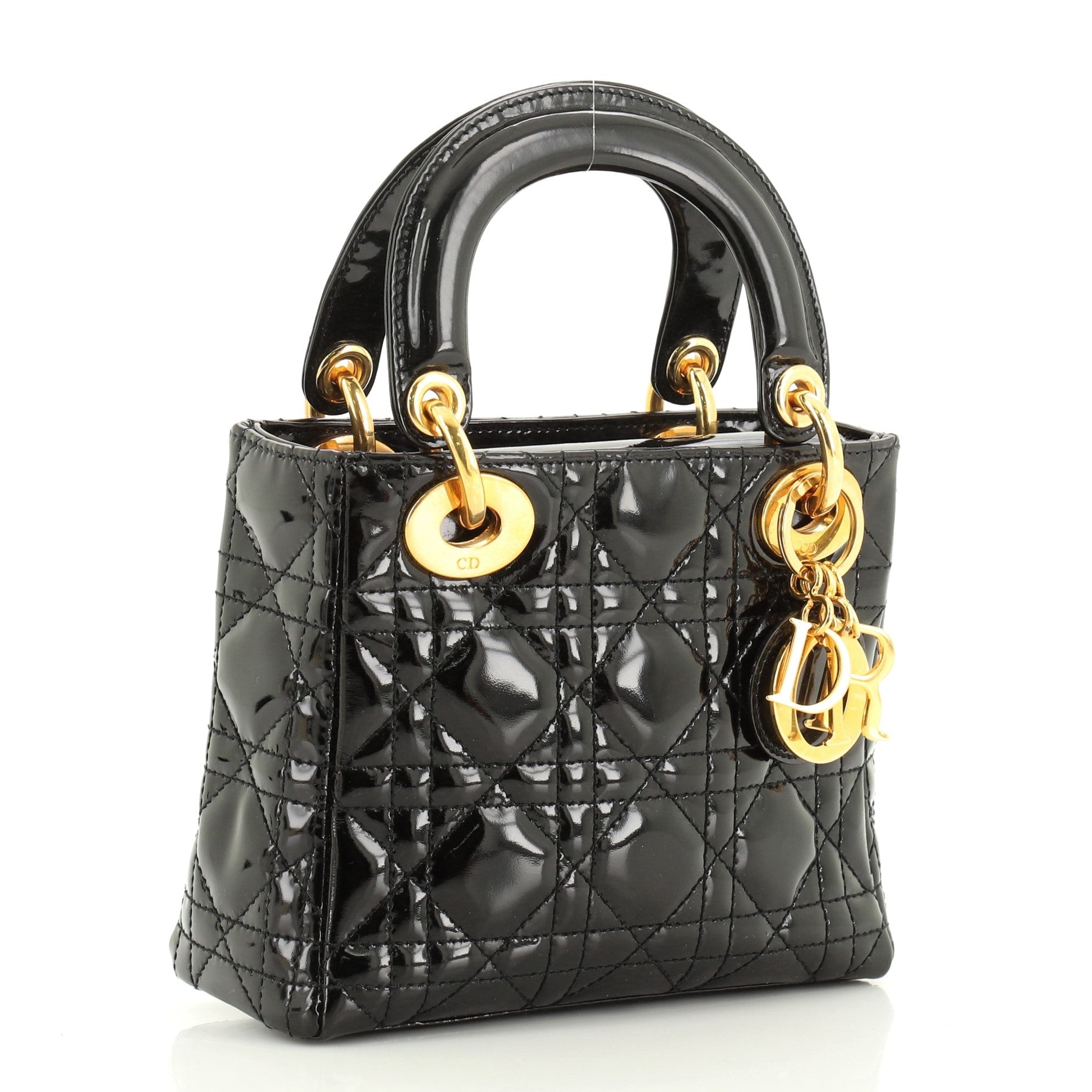 Lady Dior Bag Cannage Quilt Patent Mini