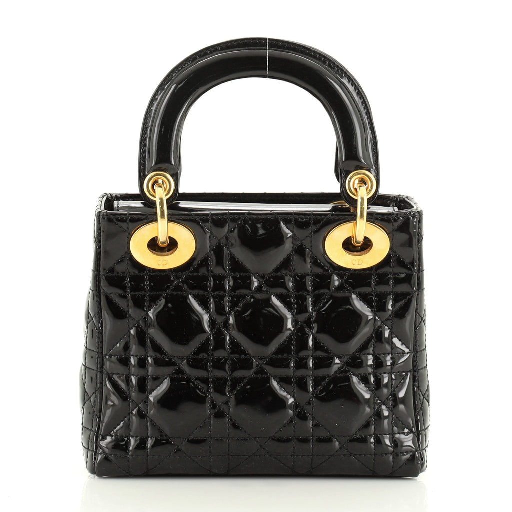 Lady Dior Bag Cannage Quilt Patent Mini