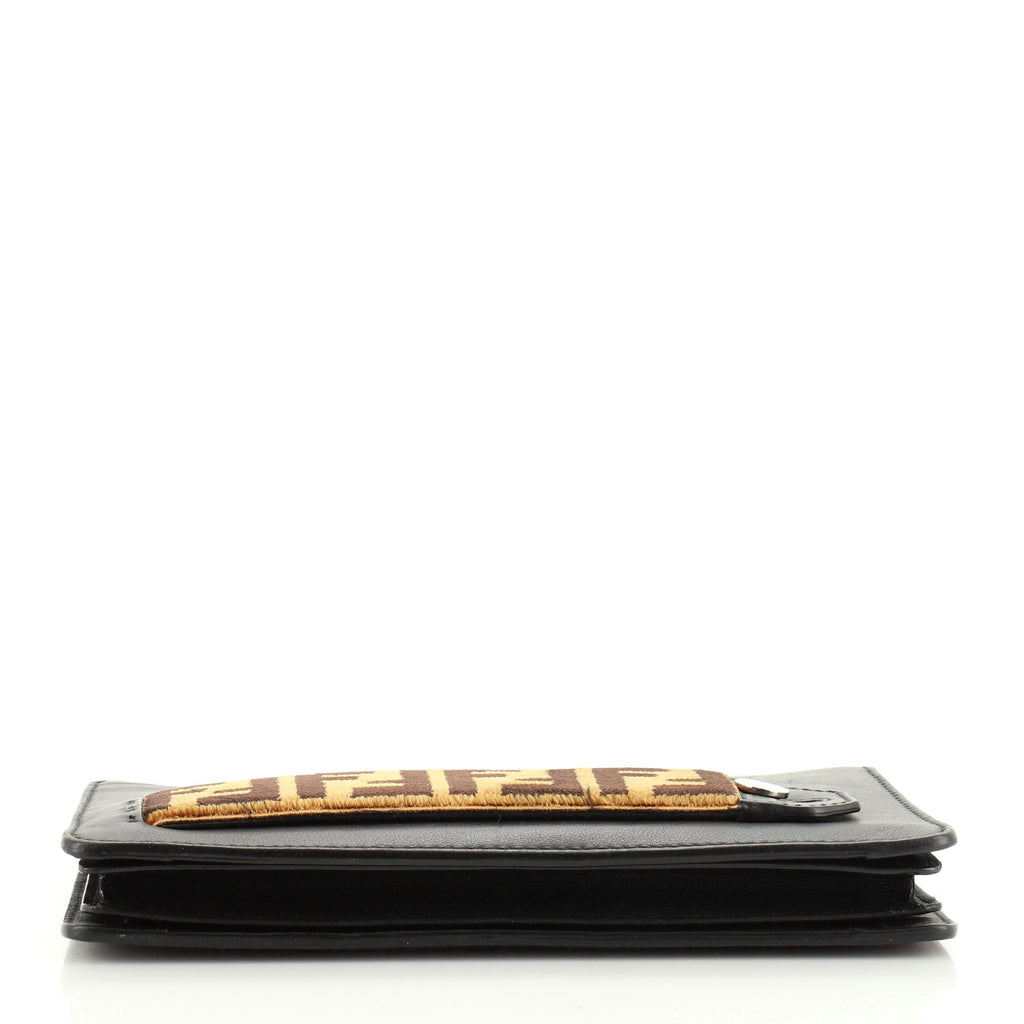 Handle Clutch Leather with Zucca Velvet Small