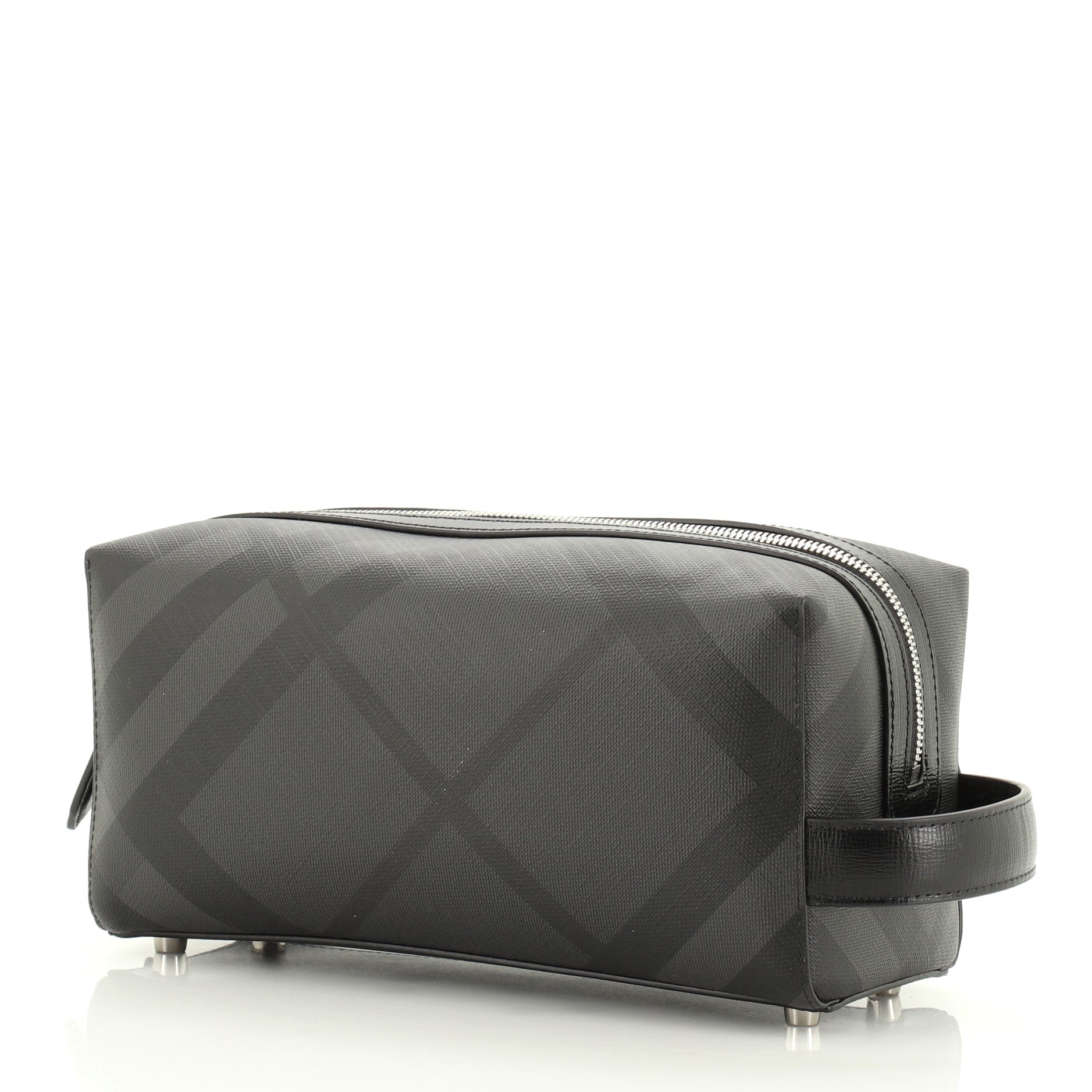 Cosmetic Pouch Smoked Check Canvas