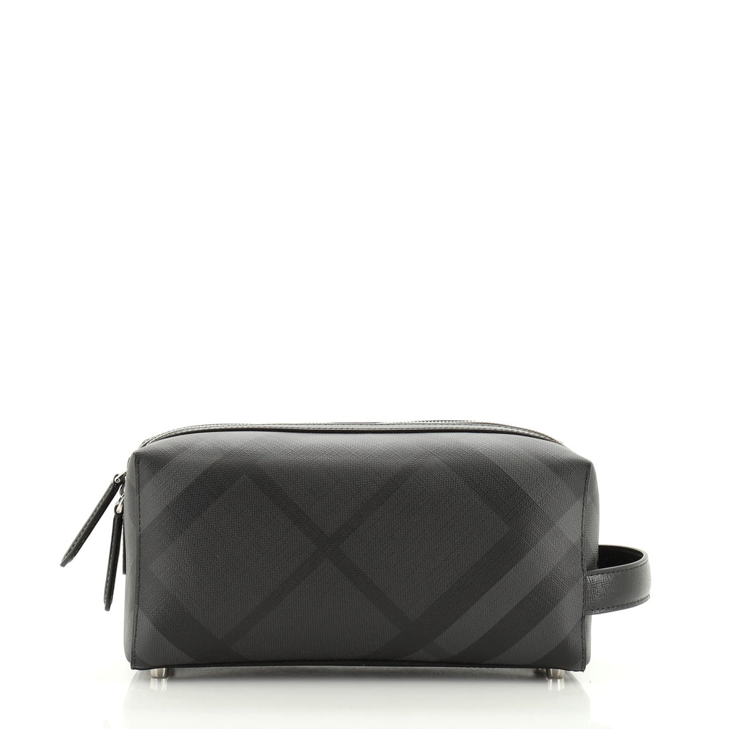 Cosmetic Pouch Smoked Check Canvas