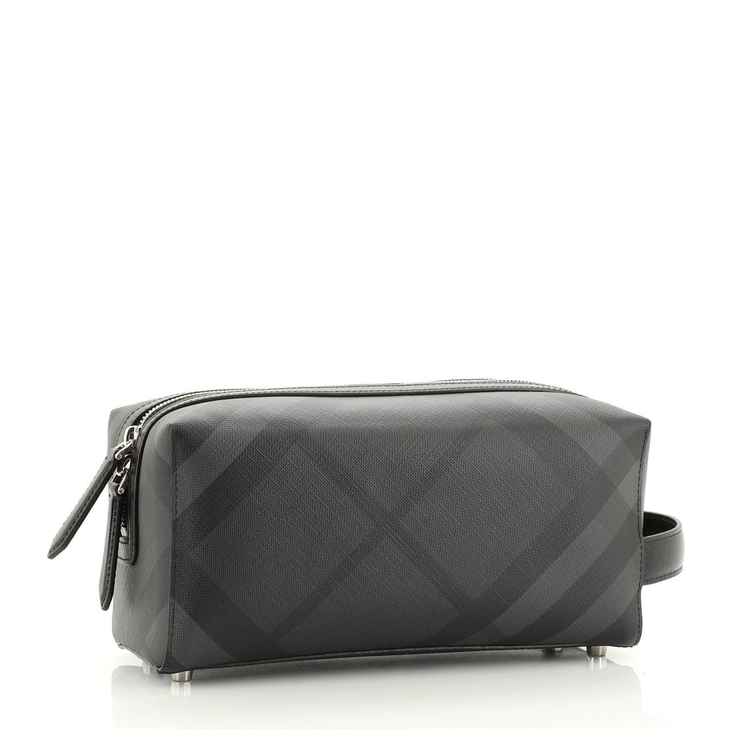 Cosmetic Pouch Smoked Check Canvas