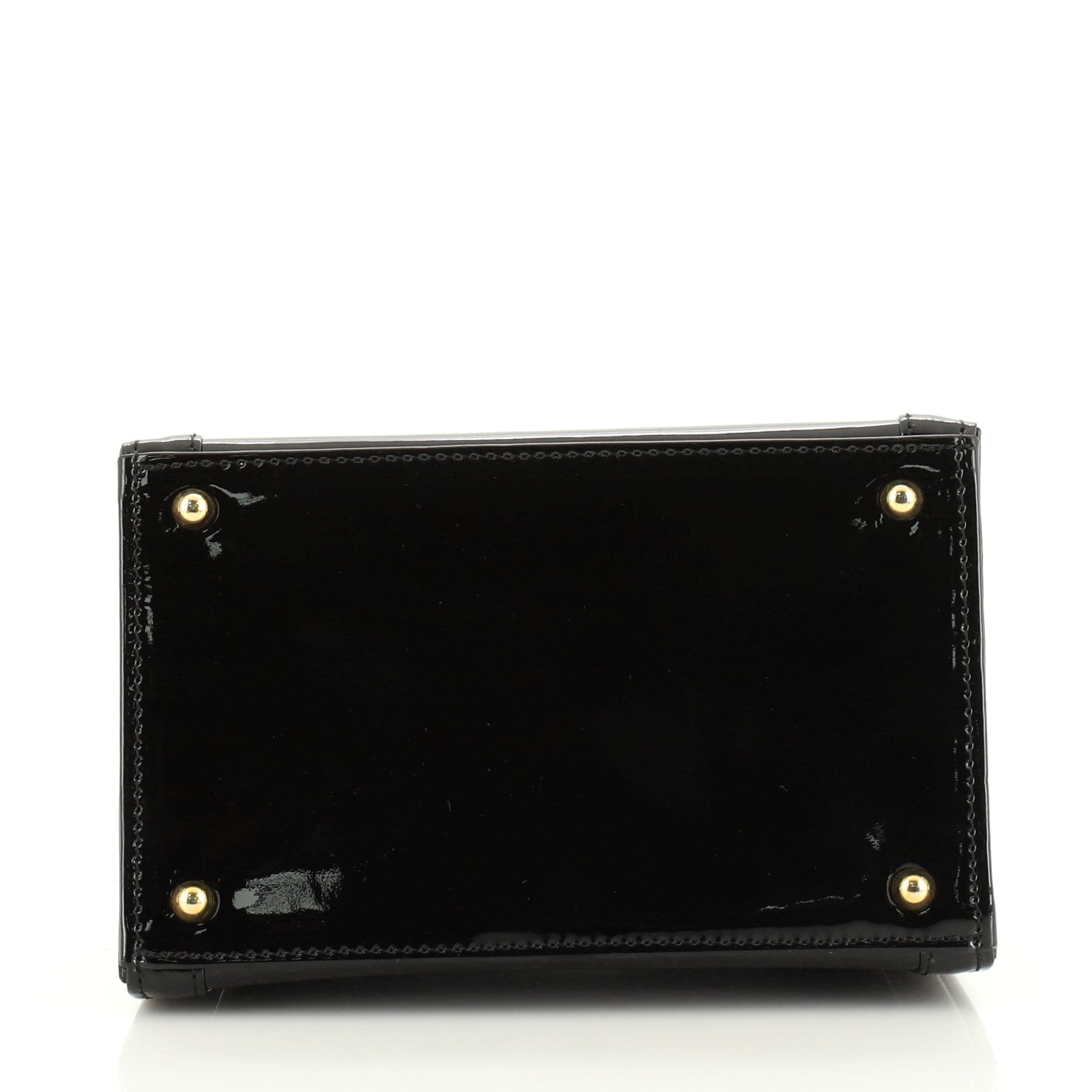 Vintage Convertible Top Handle Bag Patent and Calf Hair Mini