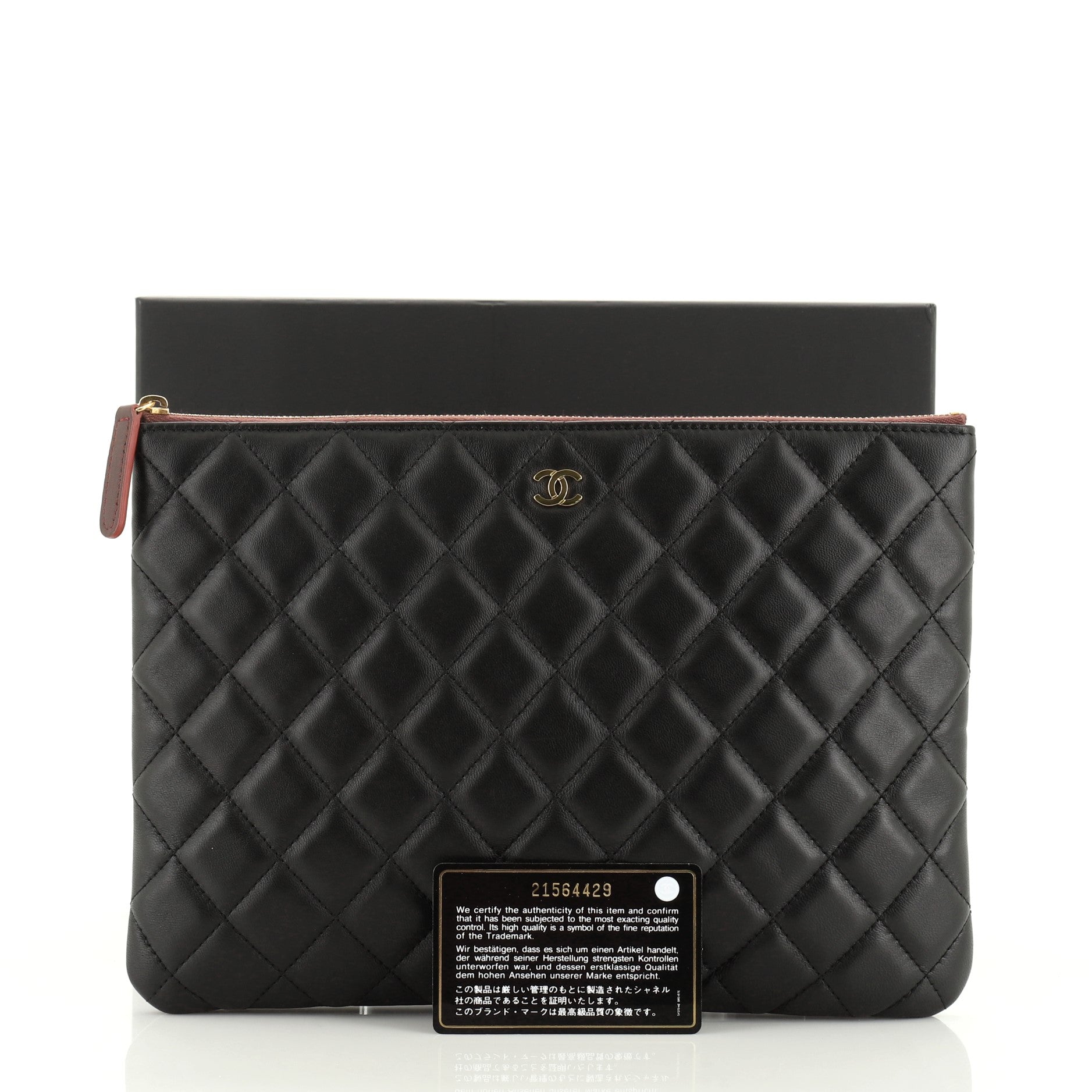 O Case Clutch Quilted Lambskin Medium