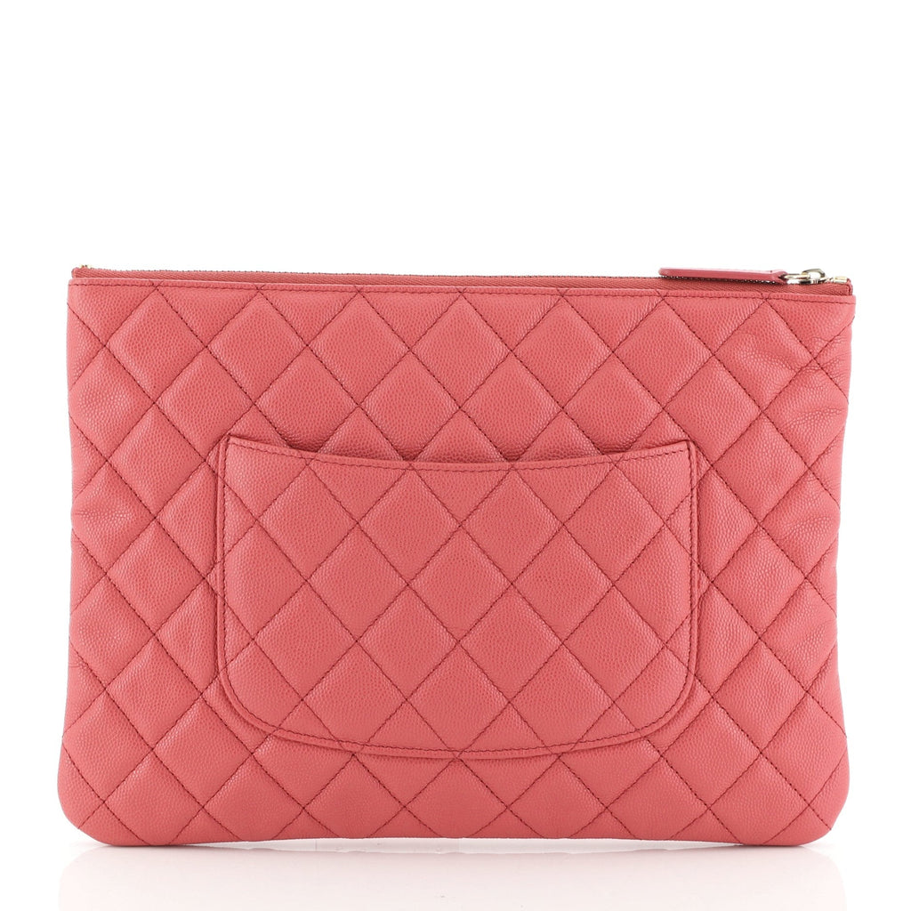 O Case Clutch Quilted Caviar Medium