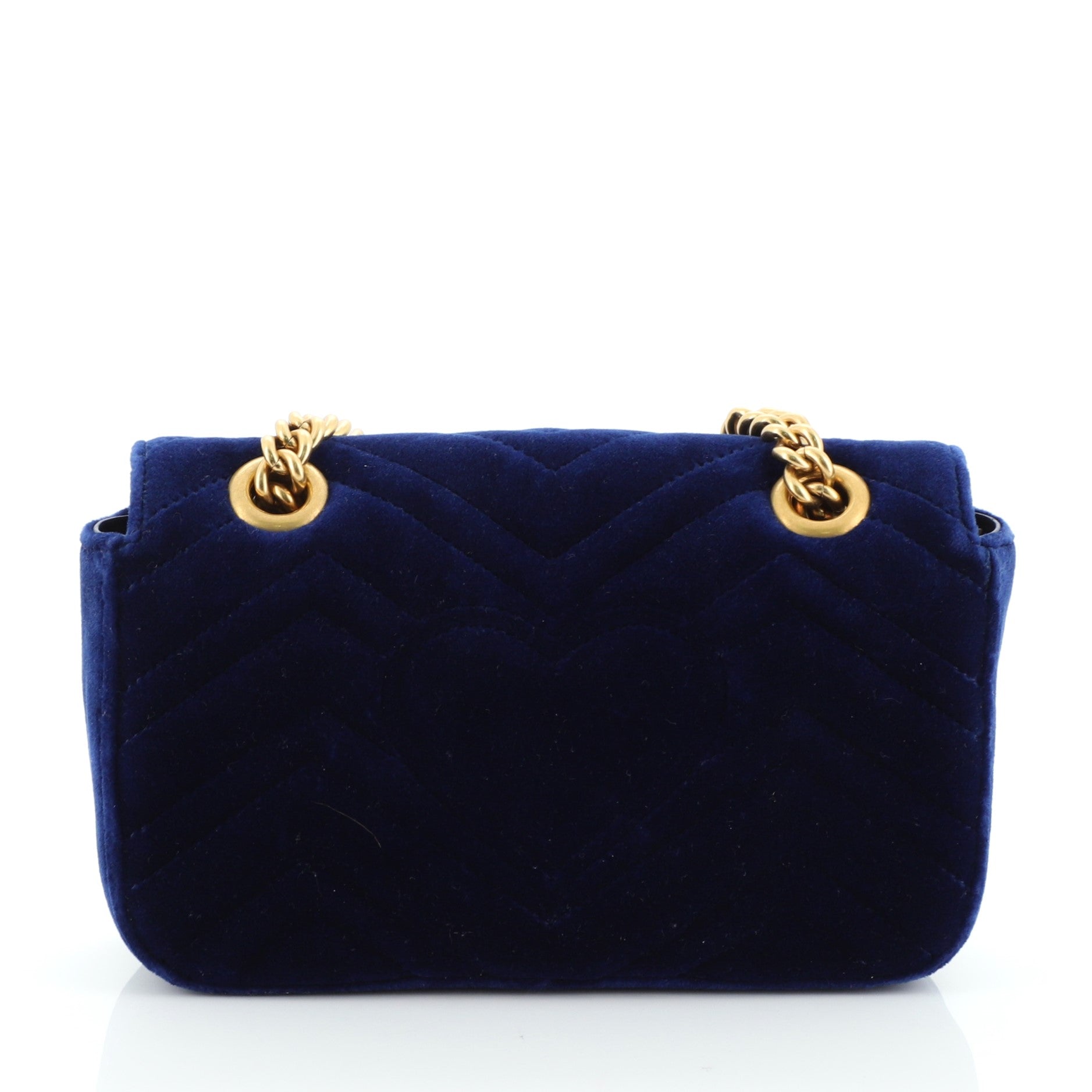 GG Marmont Flap Bag Matelasse Velvet Mini