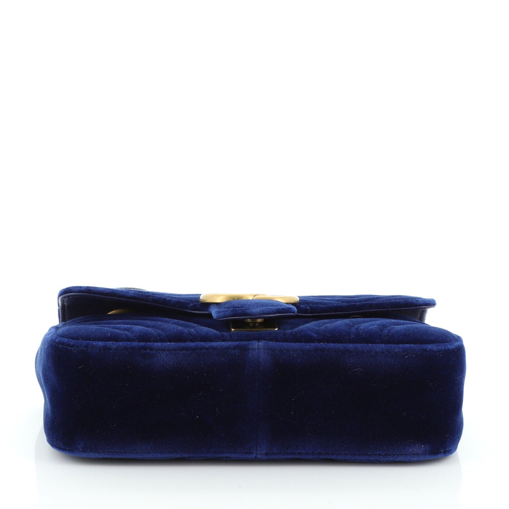 GG Marmont Flap Bag Matelasse Velvet Mini