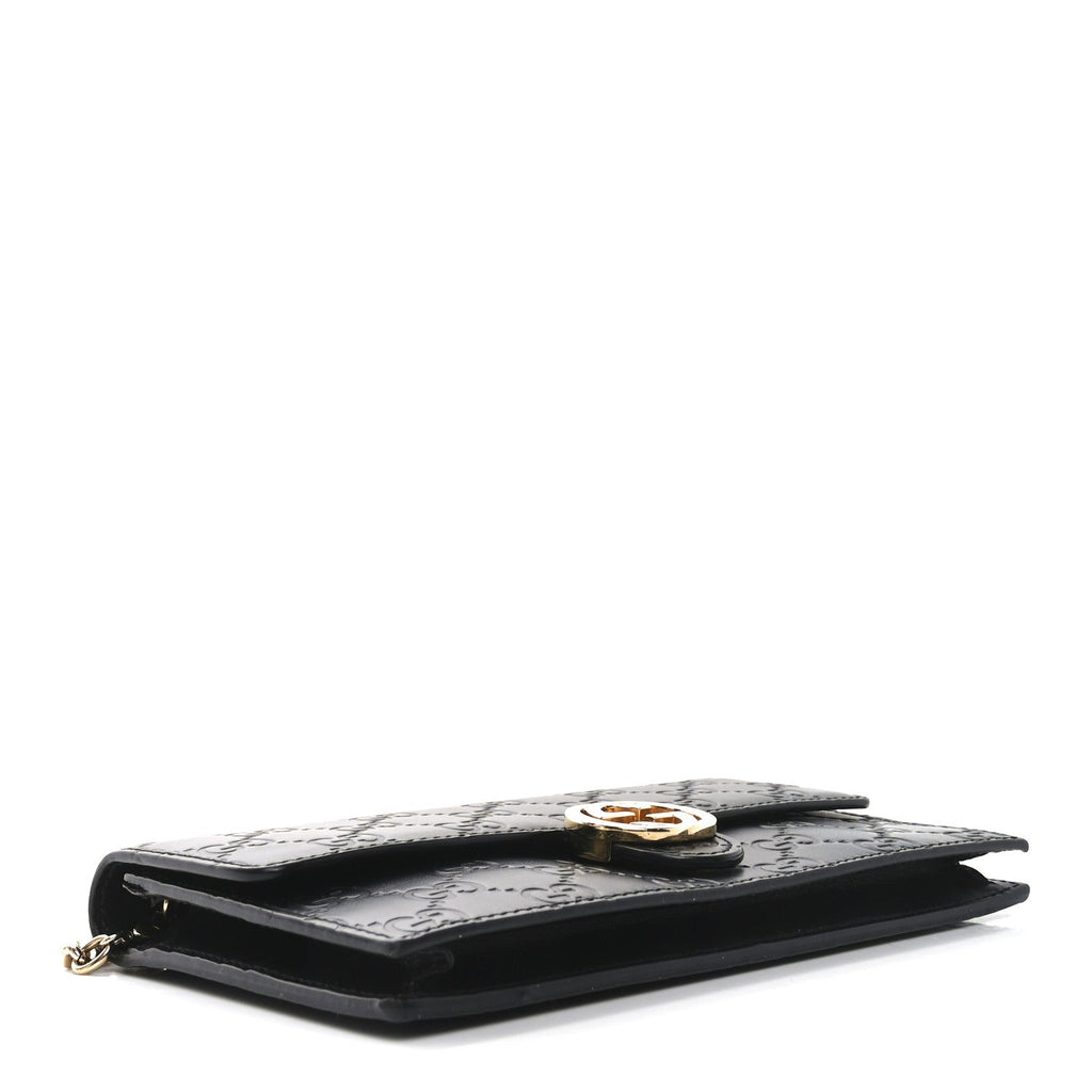 Guccissima Icon Chain Wallet Black