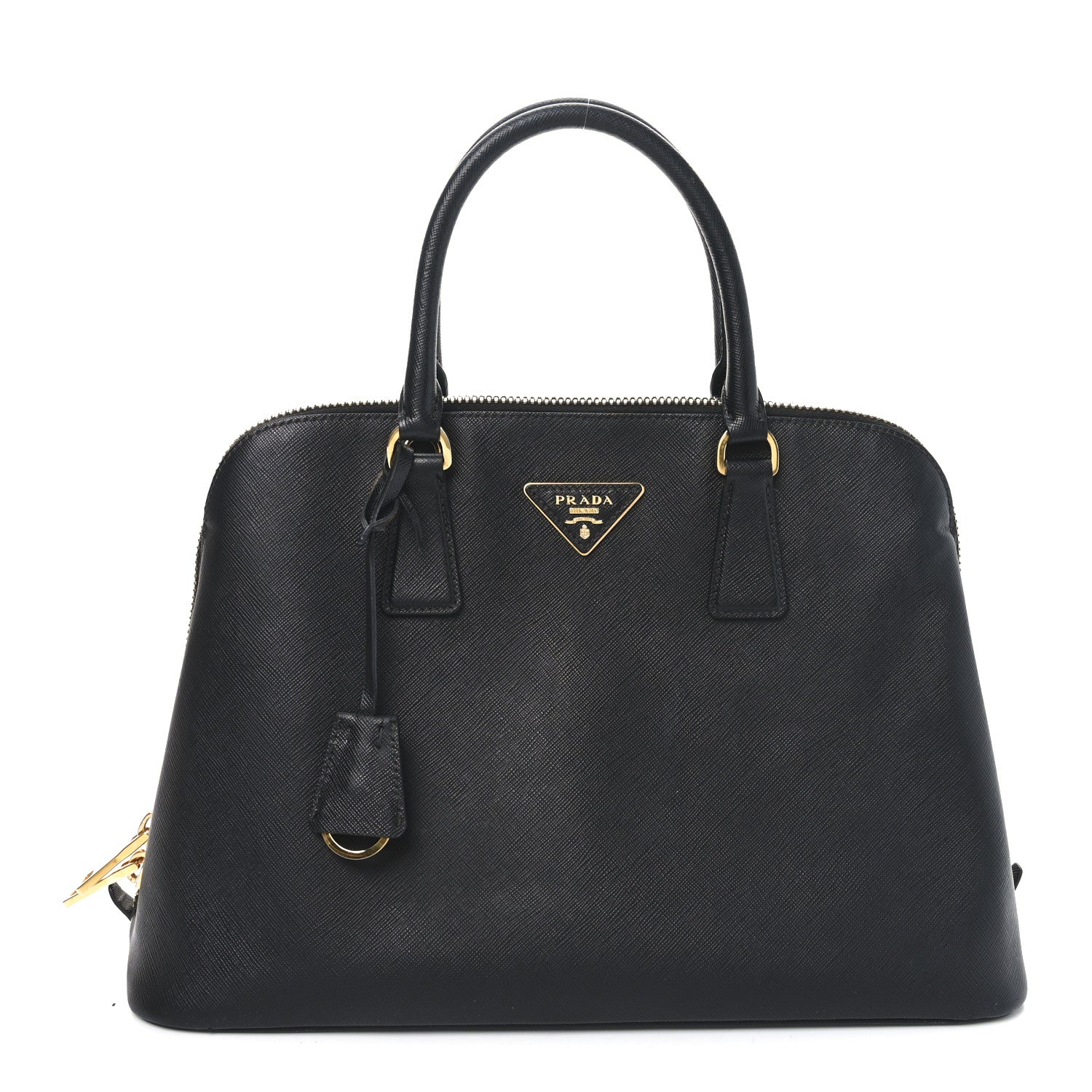 Saffiano Lux Medium Promenade Tote Black