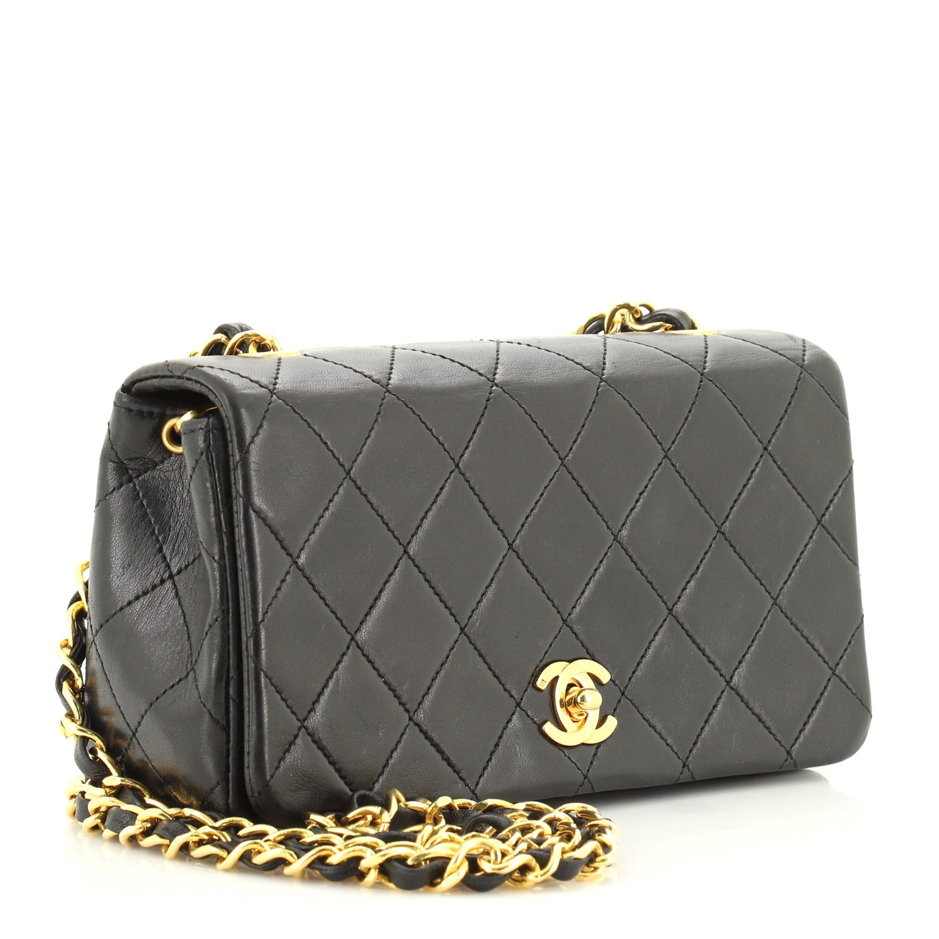 Vintage Full Flap Bag Quilted Lambskin Mini
