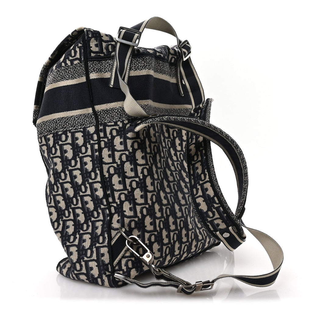 Oblique Backpack Blue White